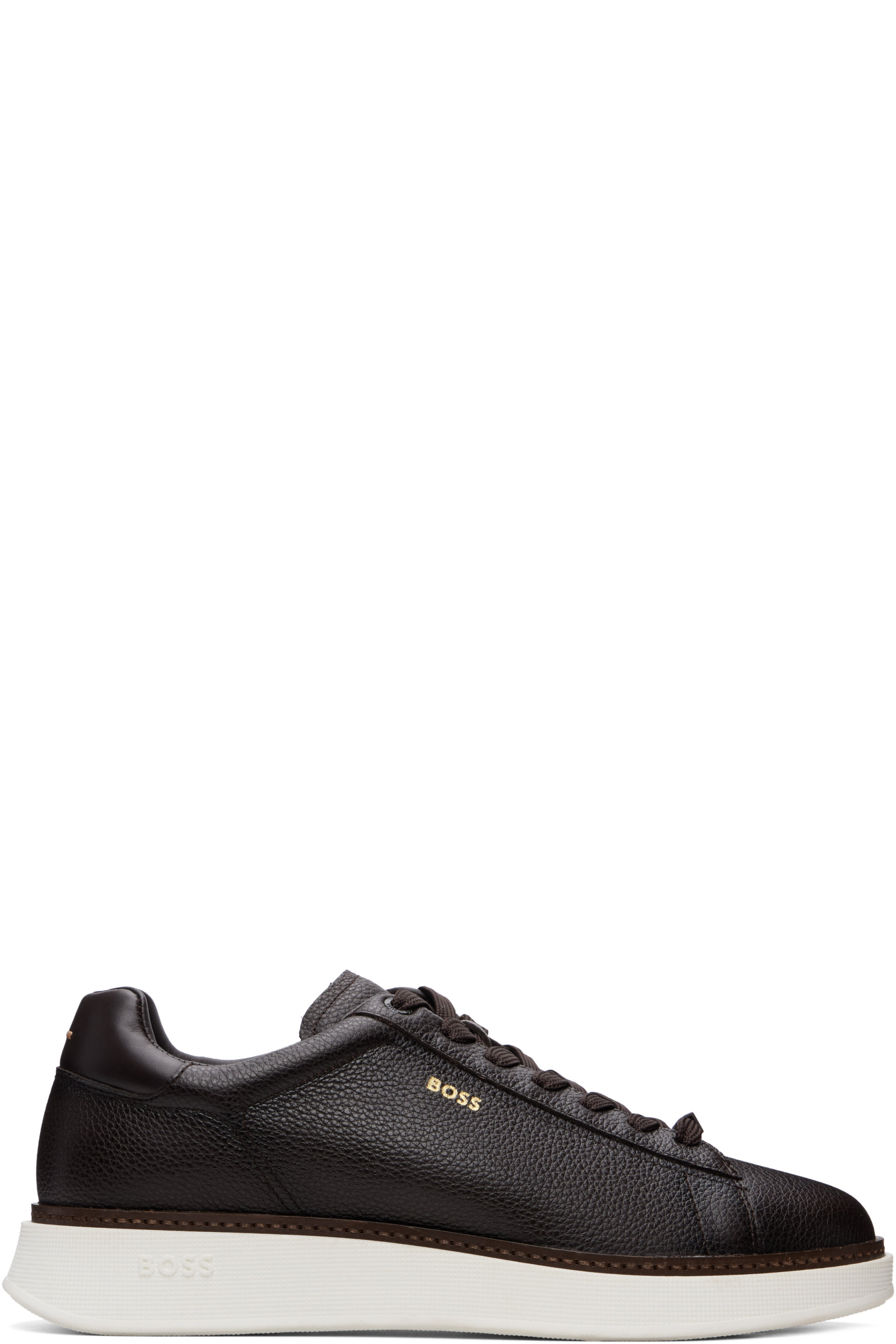BOSS - Brown Leather Sneakers