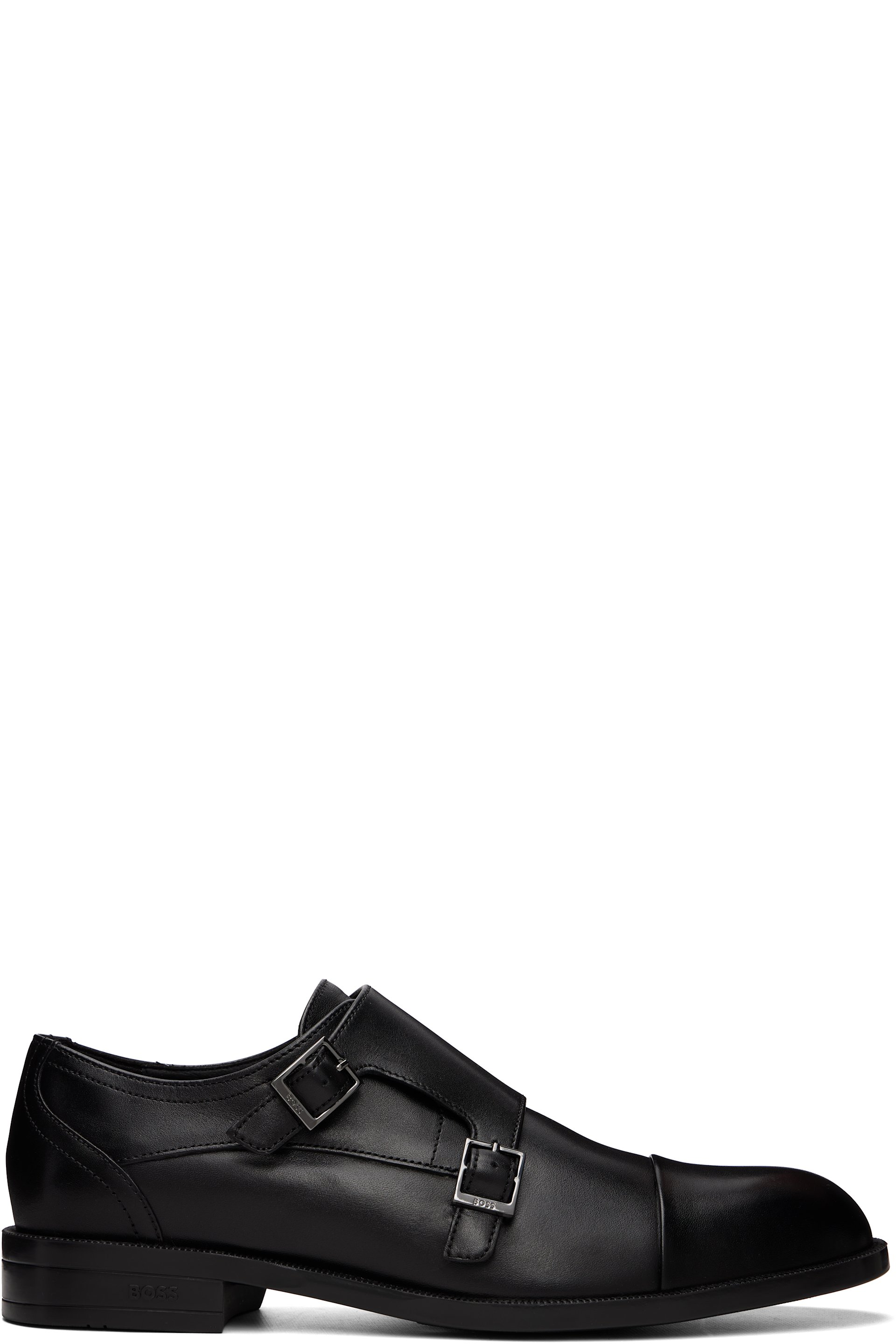 BOSS - Black Leather Double Strap Monkstraps