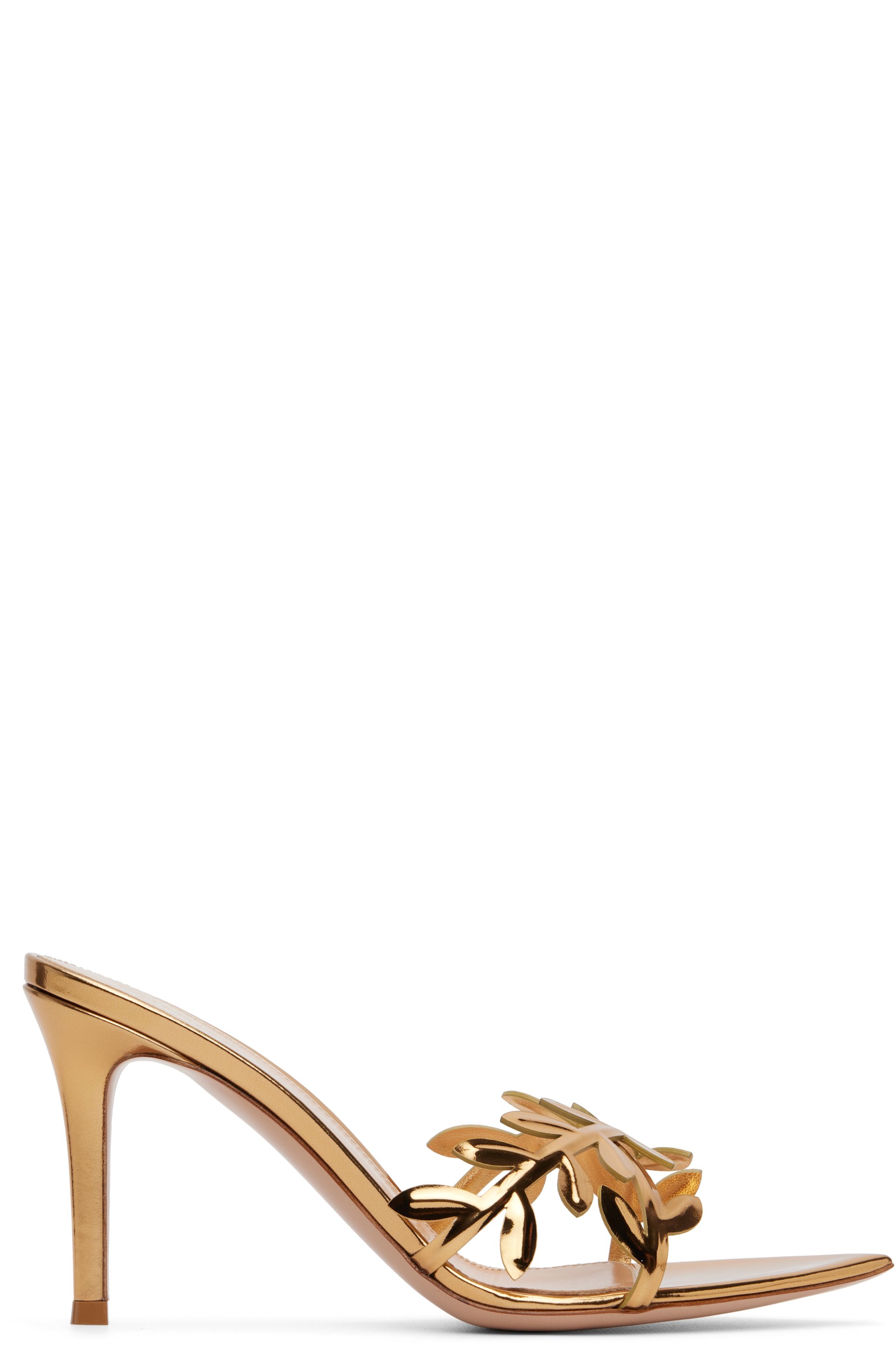 Gianvito Rossi - Sandales à talon Flavia dorées