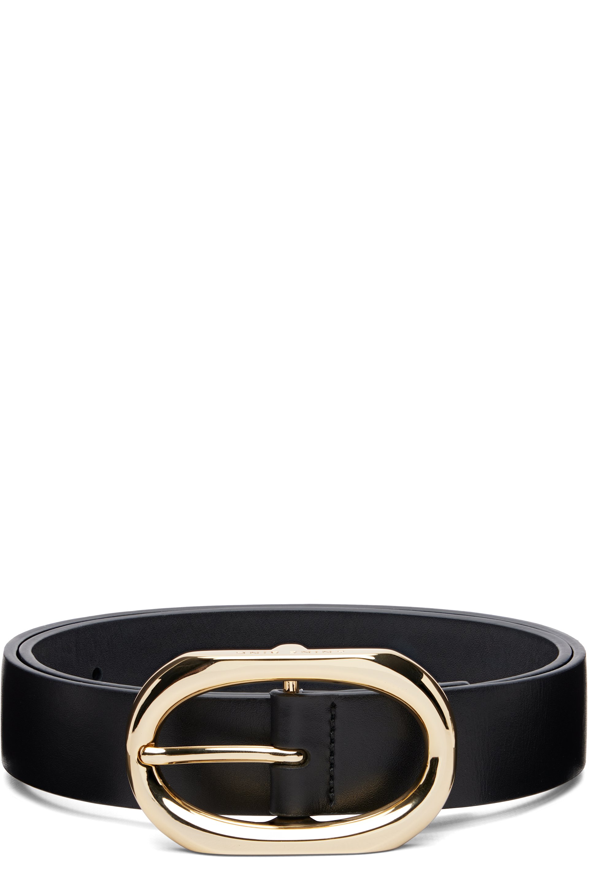 ANINE BING - Ceinture noire à boucle de style maillon emblématique