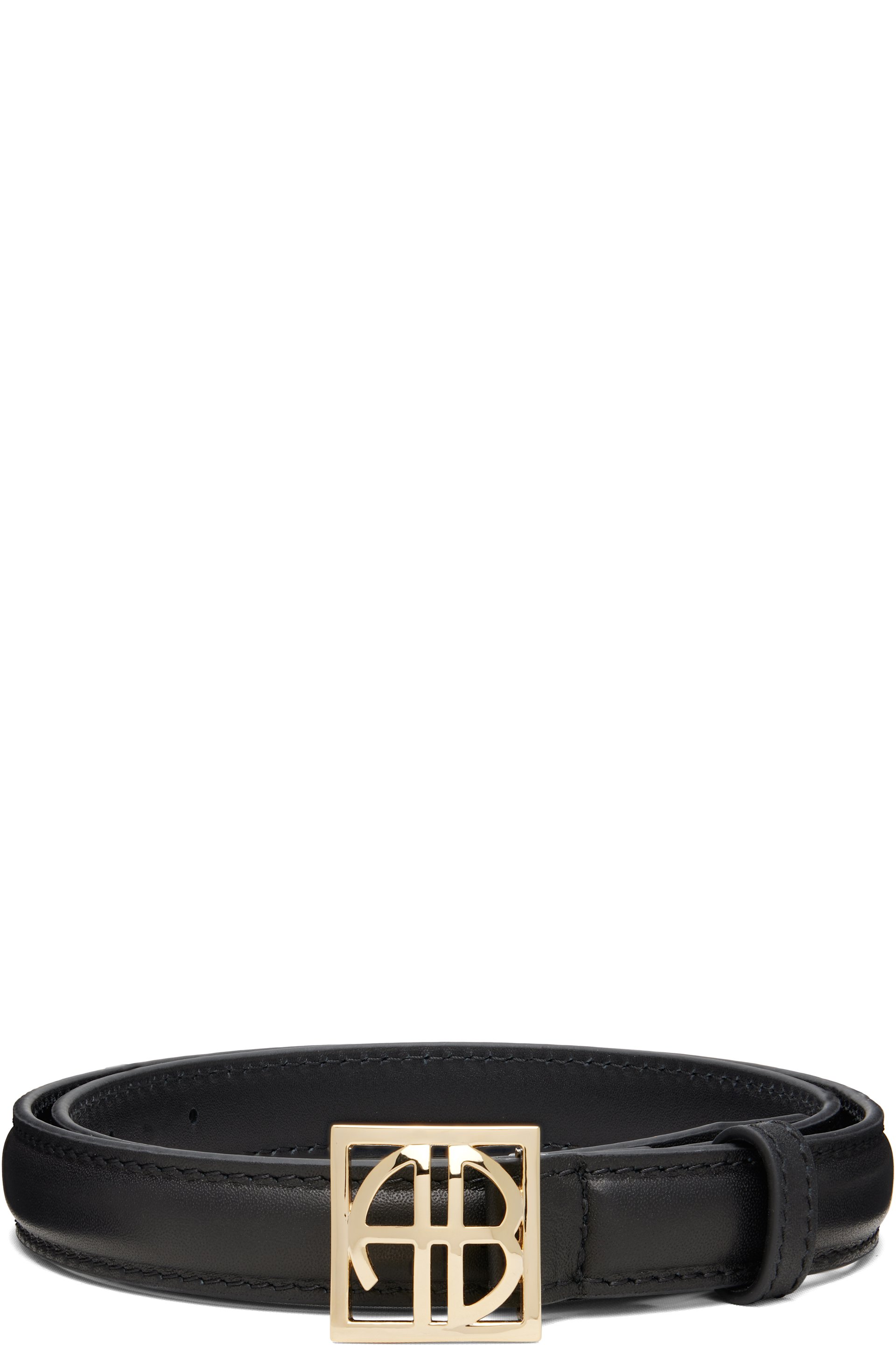 ANINE BING - Ceinture noire à monogramme