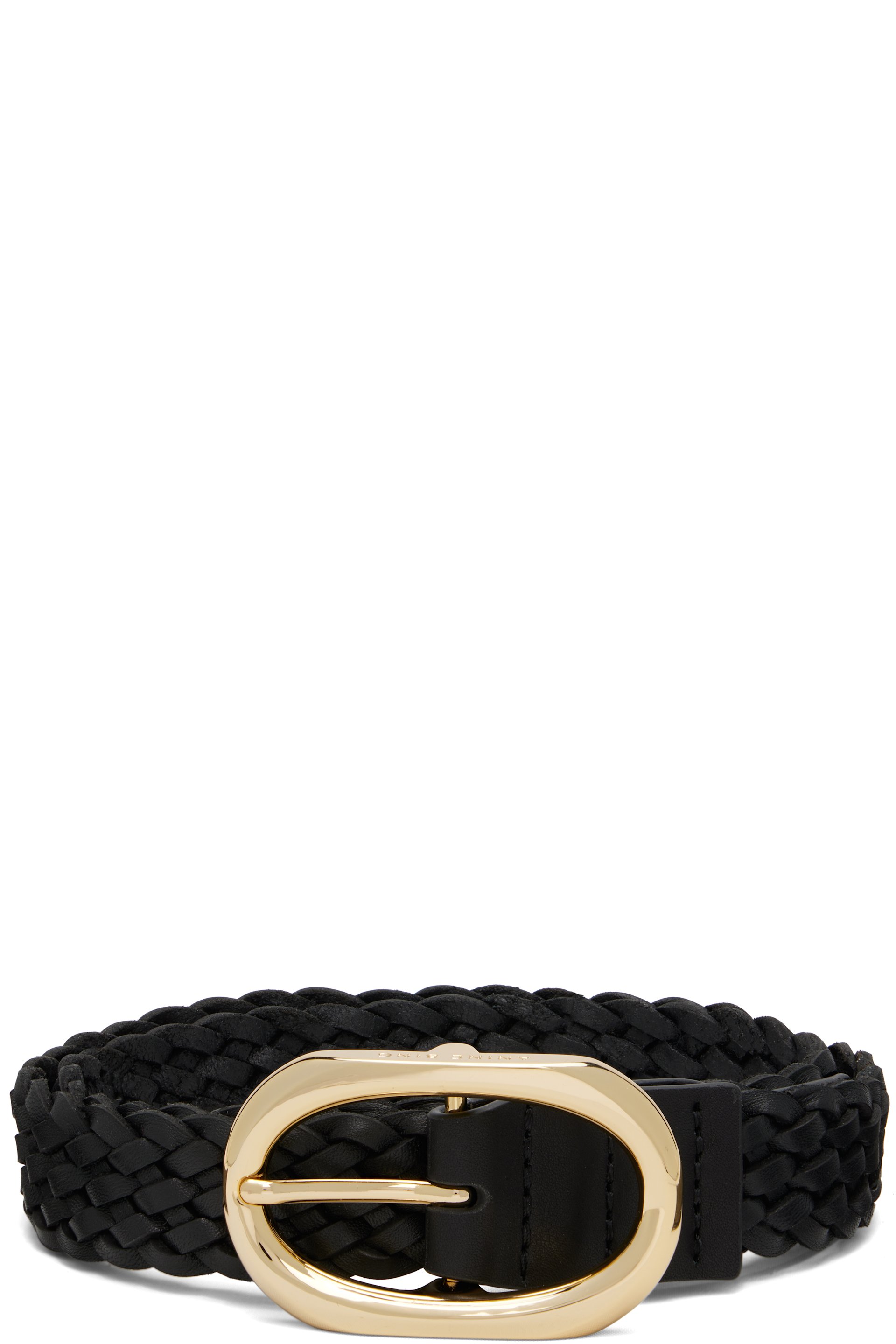 ANINE BING - Black Signature Link Braided Belt