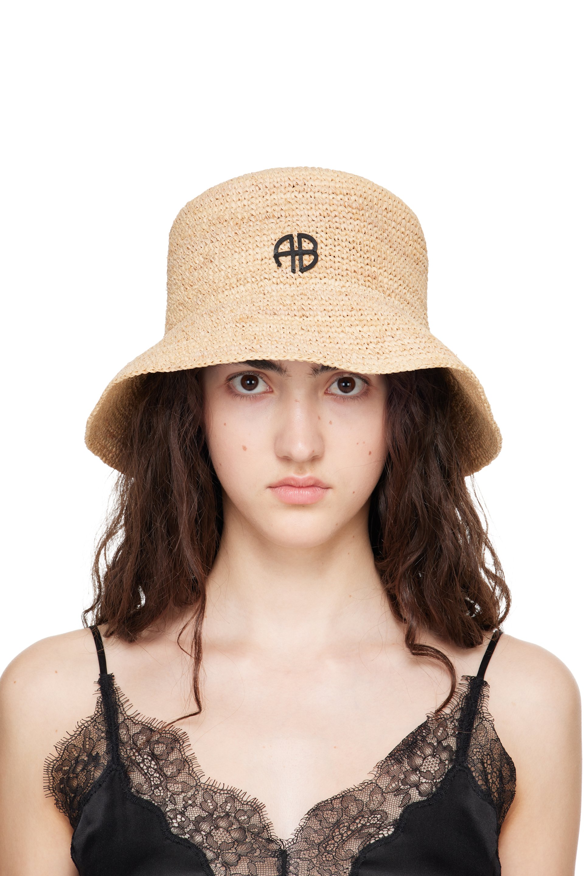 ANINE BING - Beige Cabana Bucket Hat