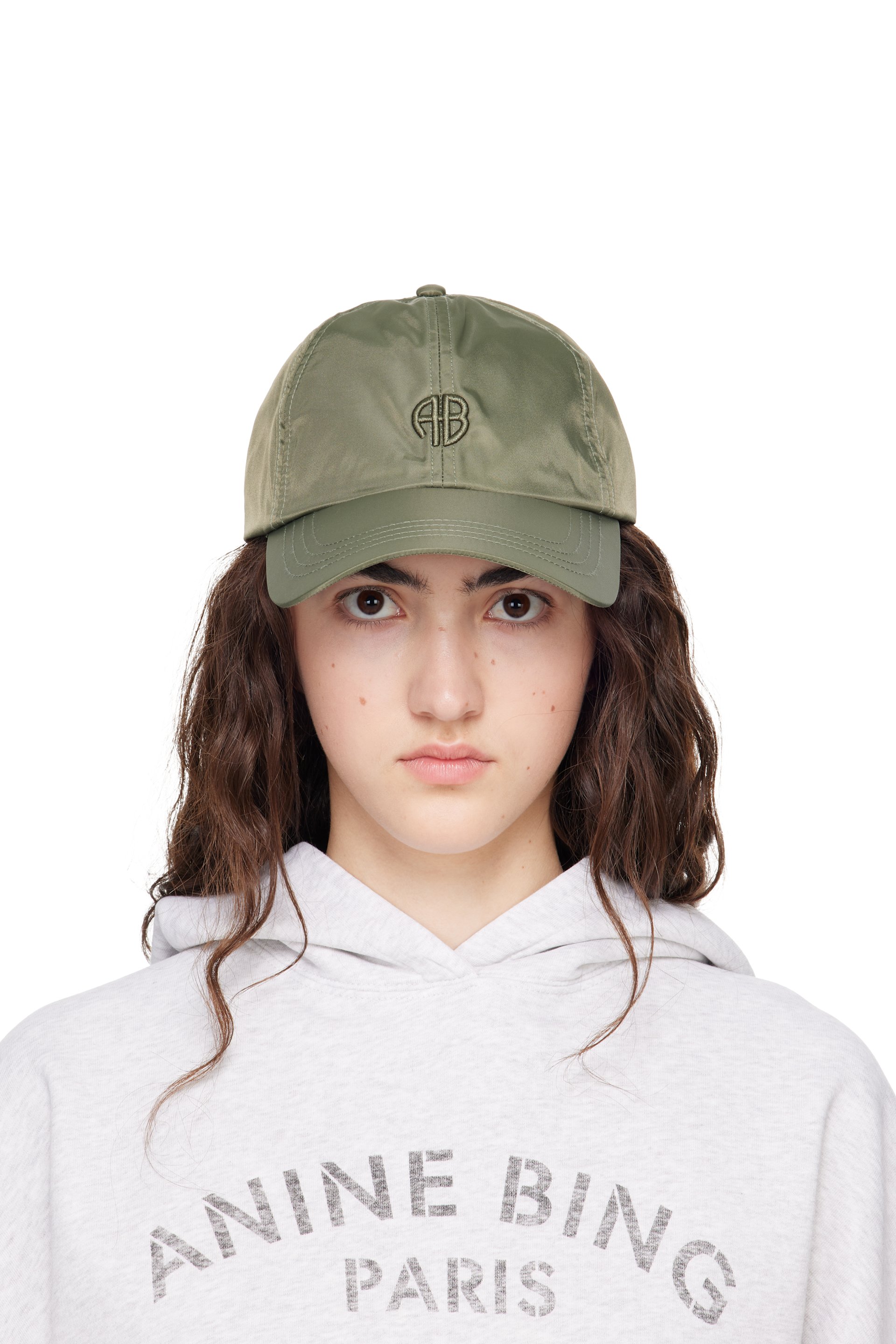 ANINE BING - Khaki Jeremy 'AB' Baseball Cap