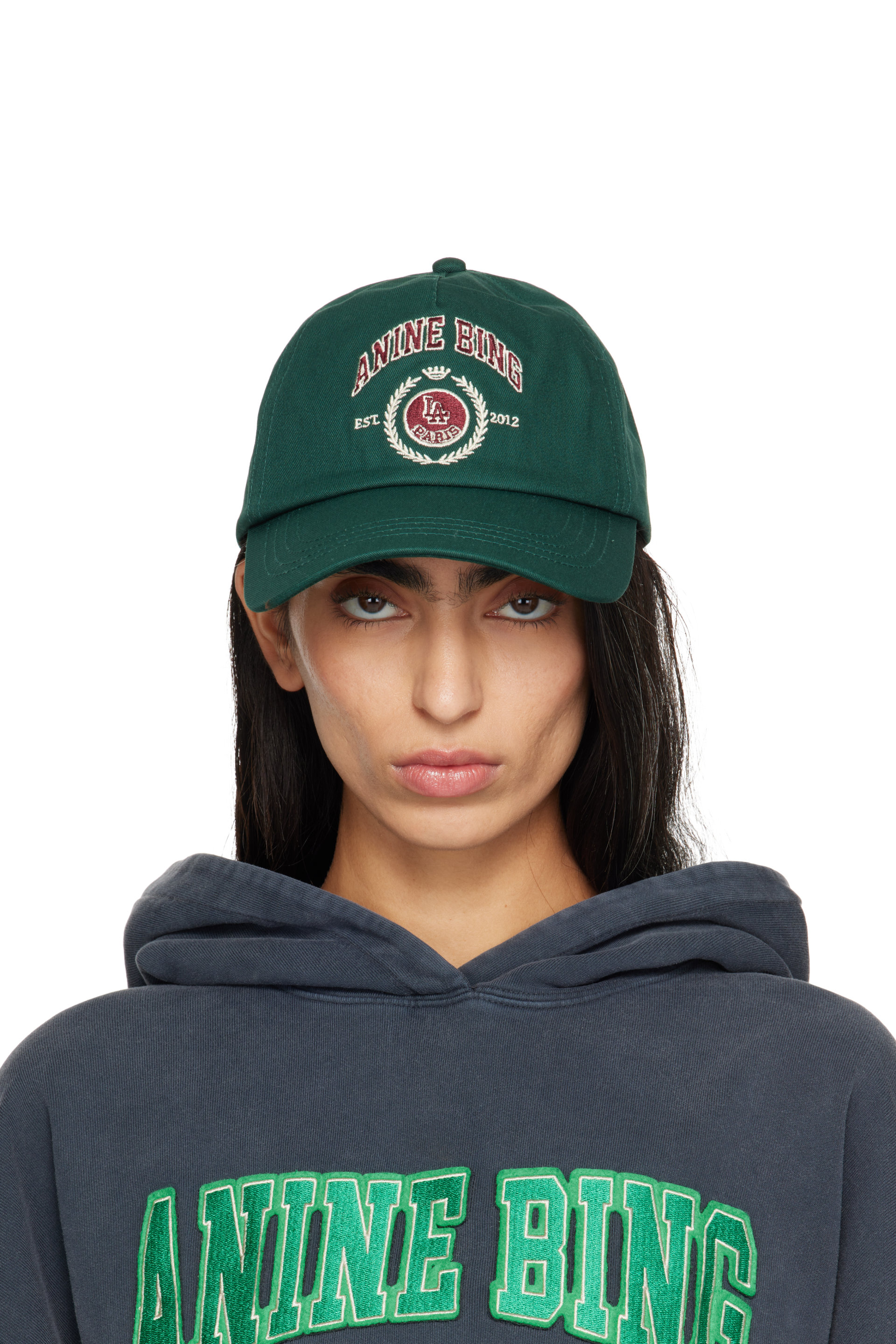 ANINE BING - Green Jeremy Collegiate Baseball Cap