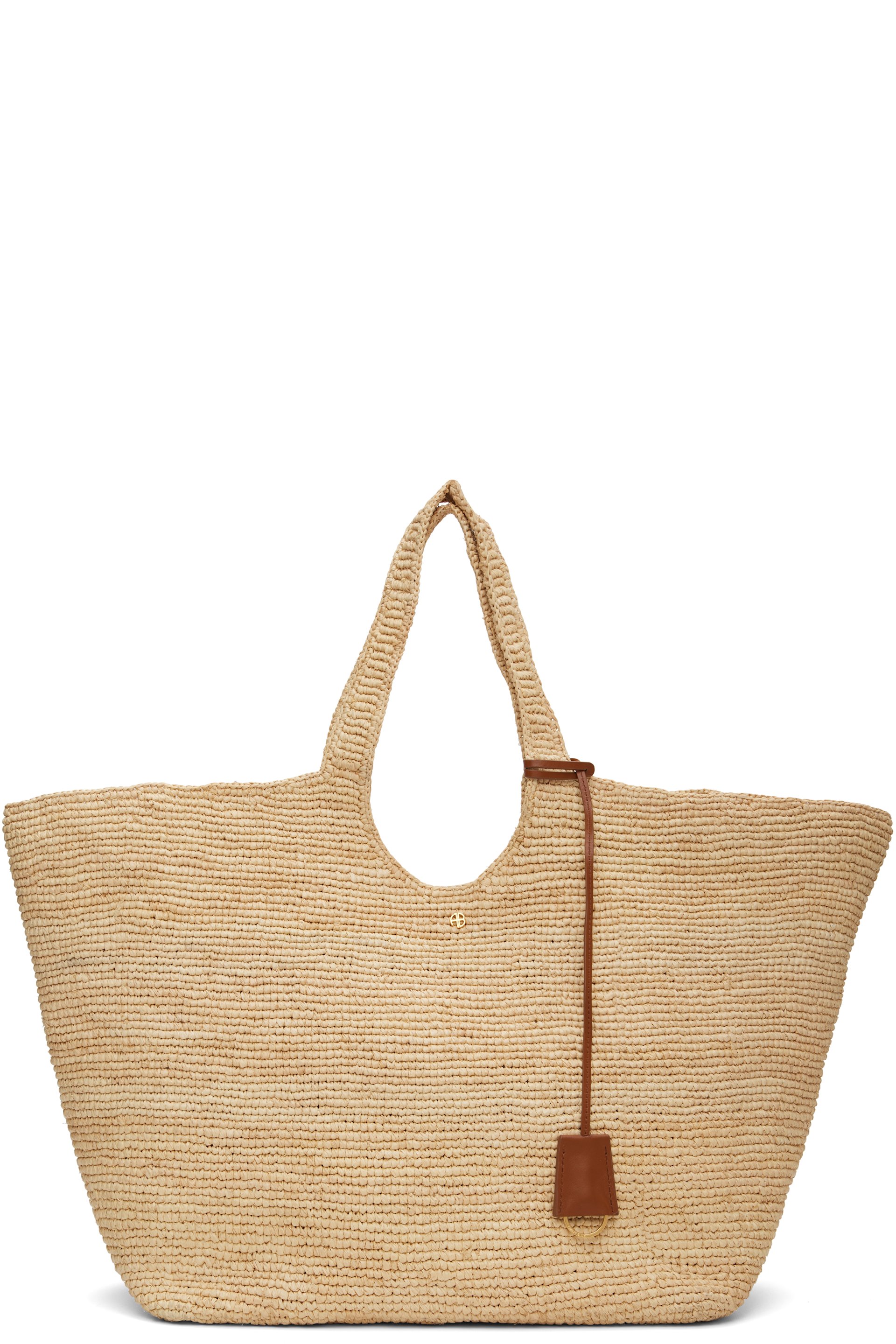 ANINE BING - Beige Lili Raffia Tote