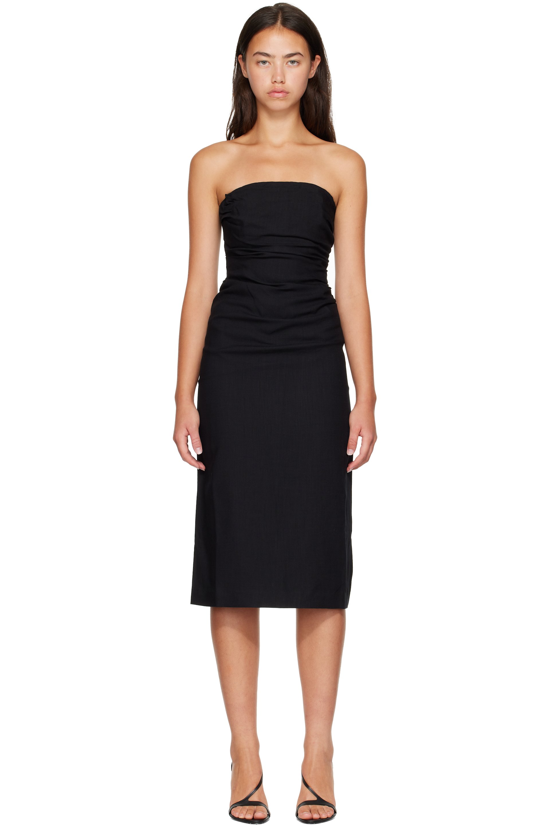 ANINE BING - Black Tyla Midi Dress