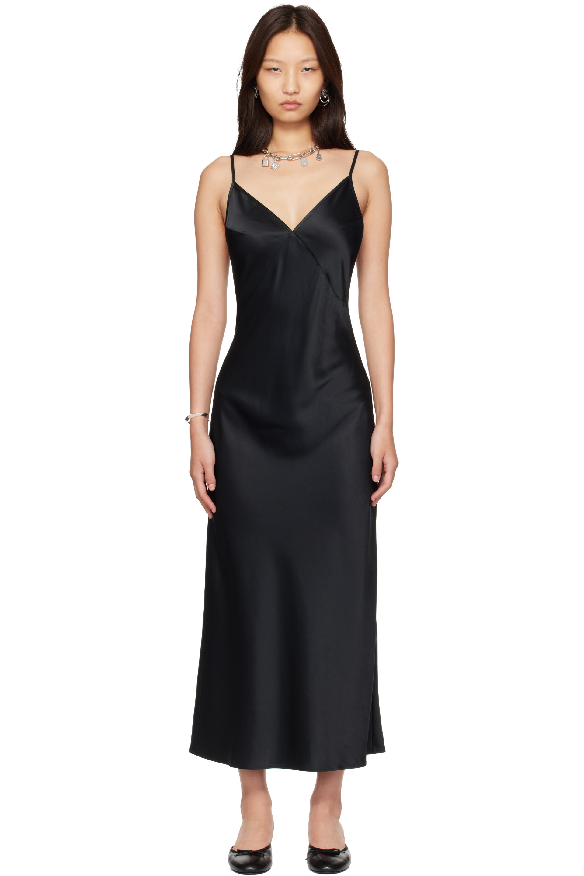 ANINE BING - Black Blanca Midi Dress