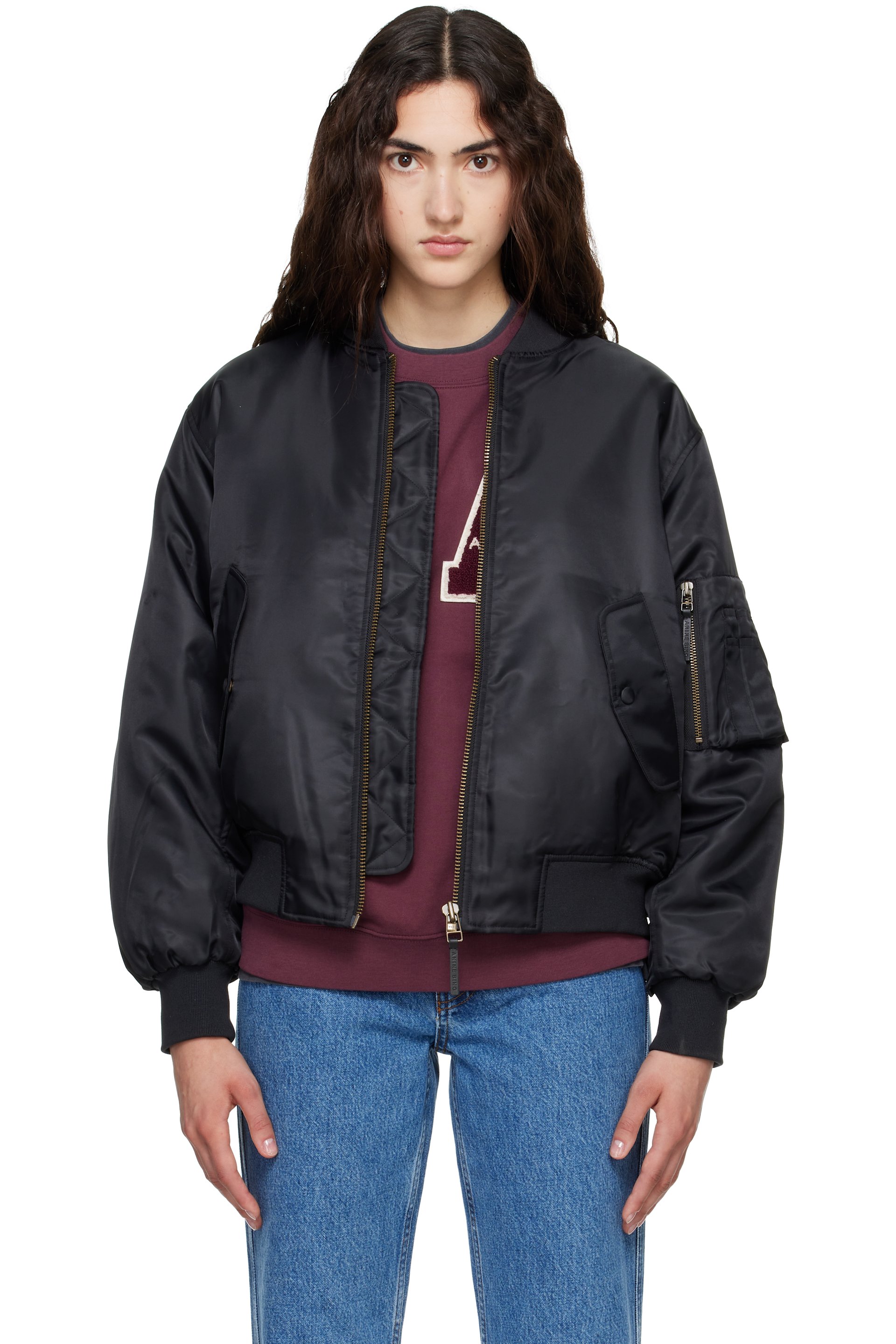 ANINE BING - Black Leon Bomber Jacket
