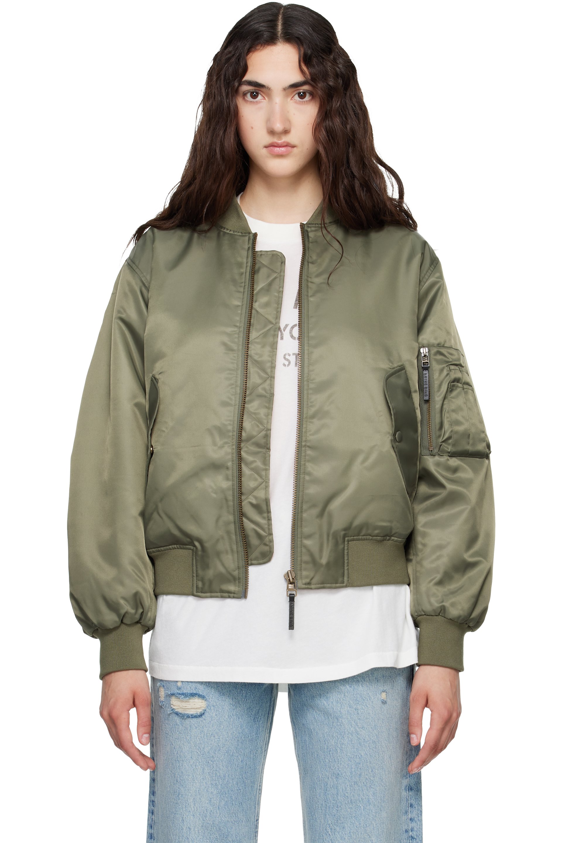ANINE BING - Khaki Leon Bomber Jacket