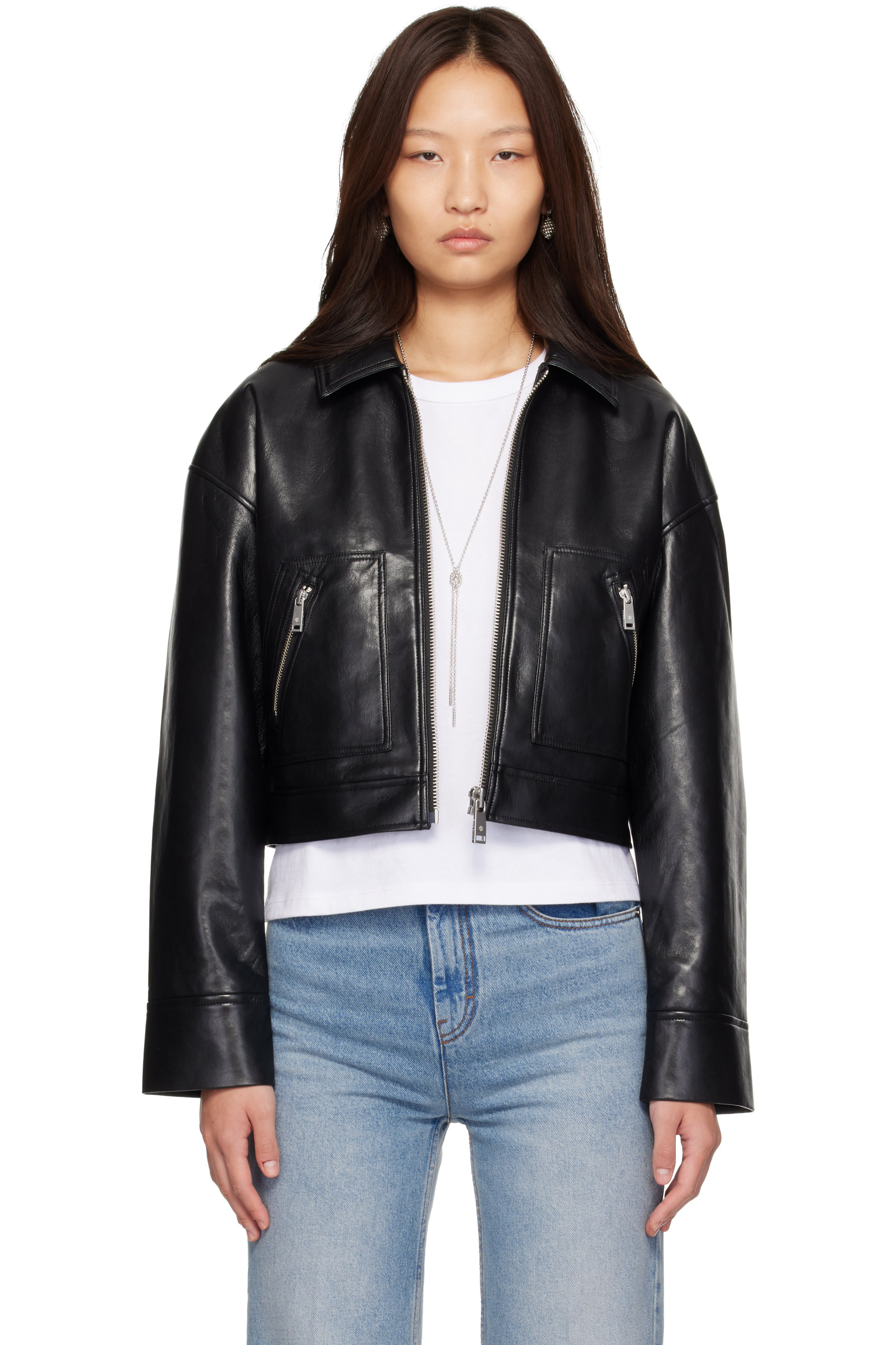 ANINE BING - Black Assan Regenerated Leather Jacket