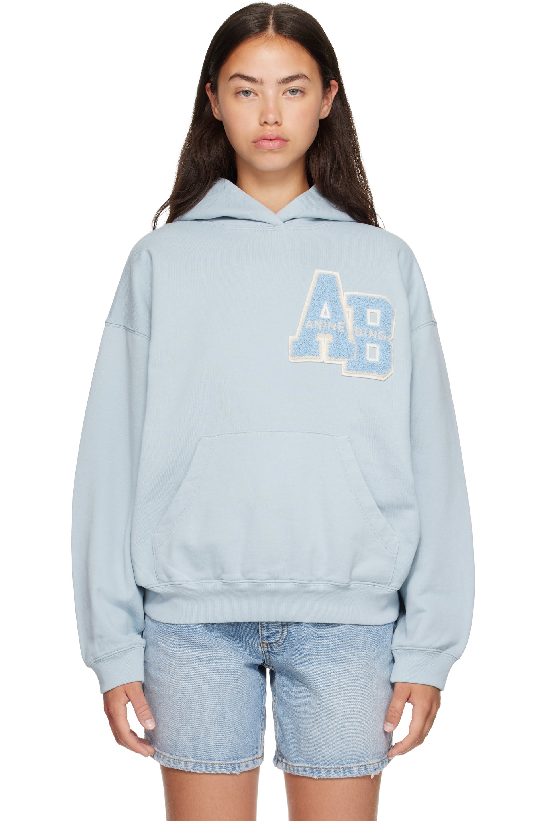ANINE BING - Blue Harvey Hoodie