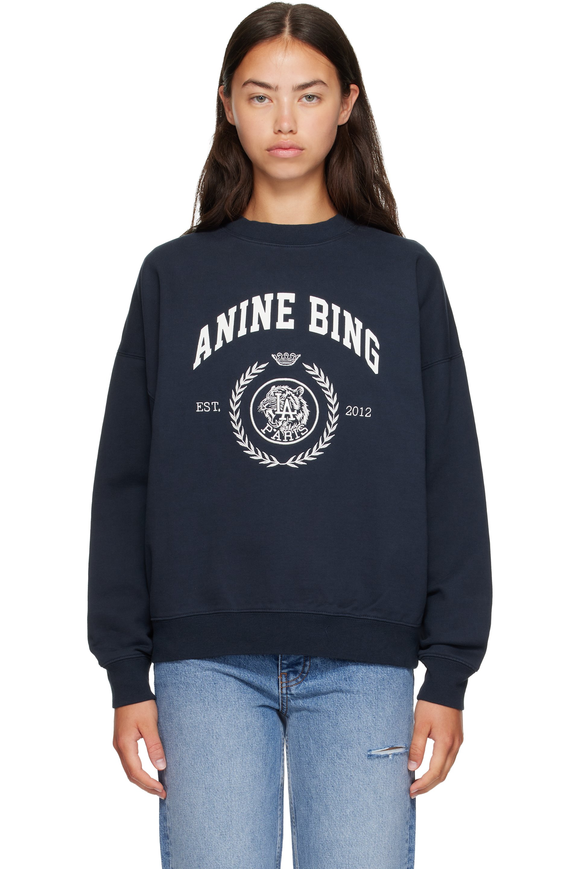 ANINE BING - Navy Miles Sweatshirt