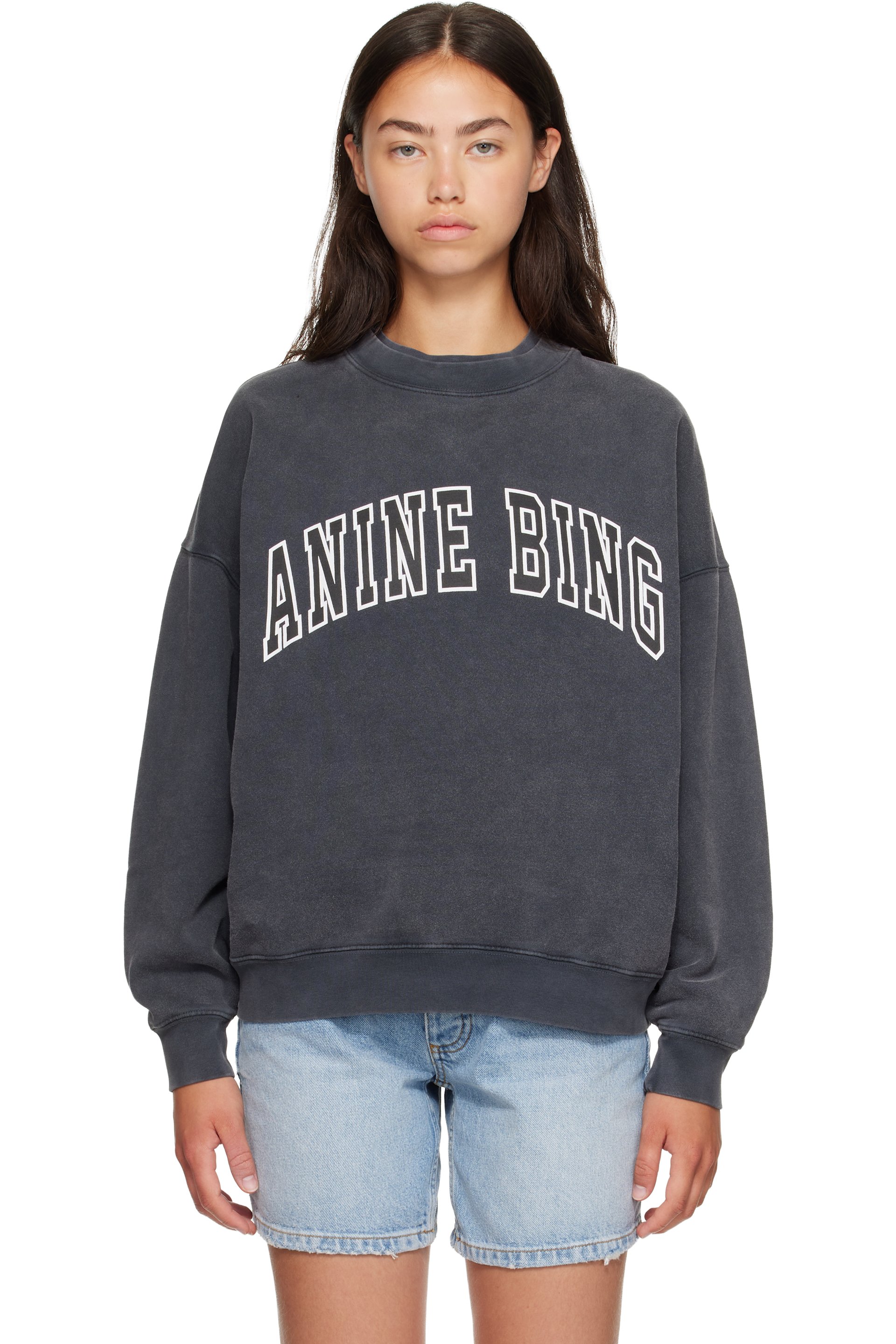 ANINE BING - Black Miles New Classic Sweatshirt