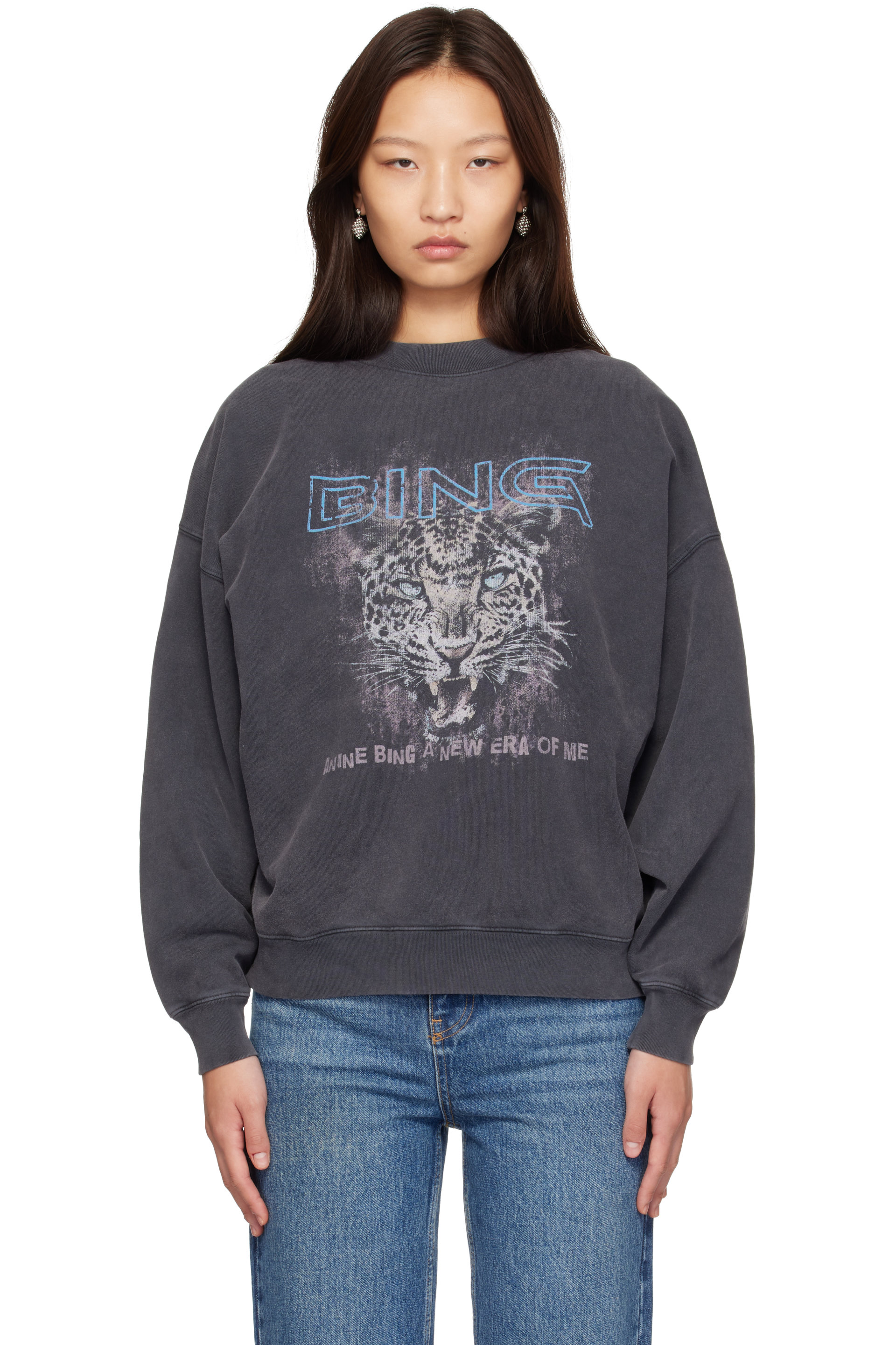 ANINE BING - Gray Miles Leo Muse Sweatshirt