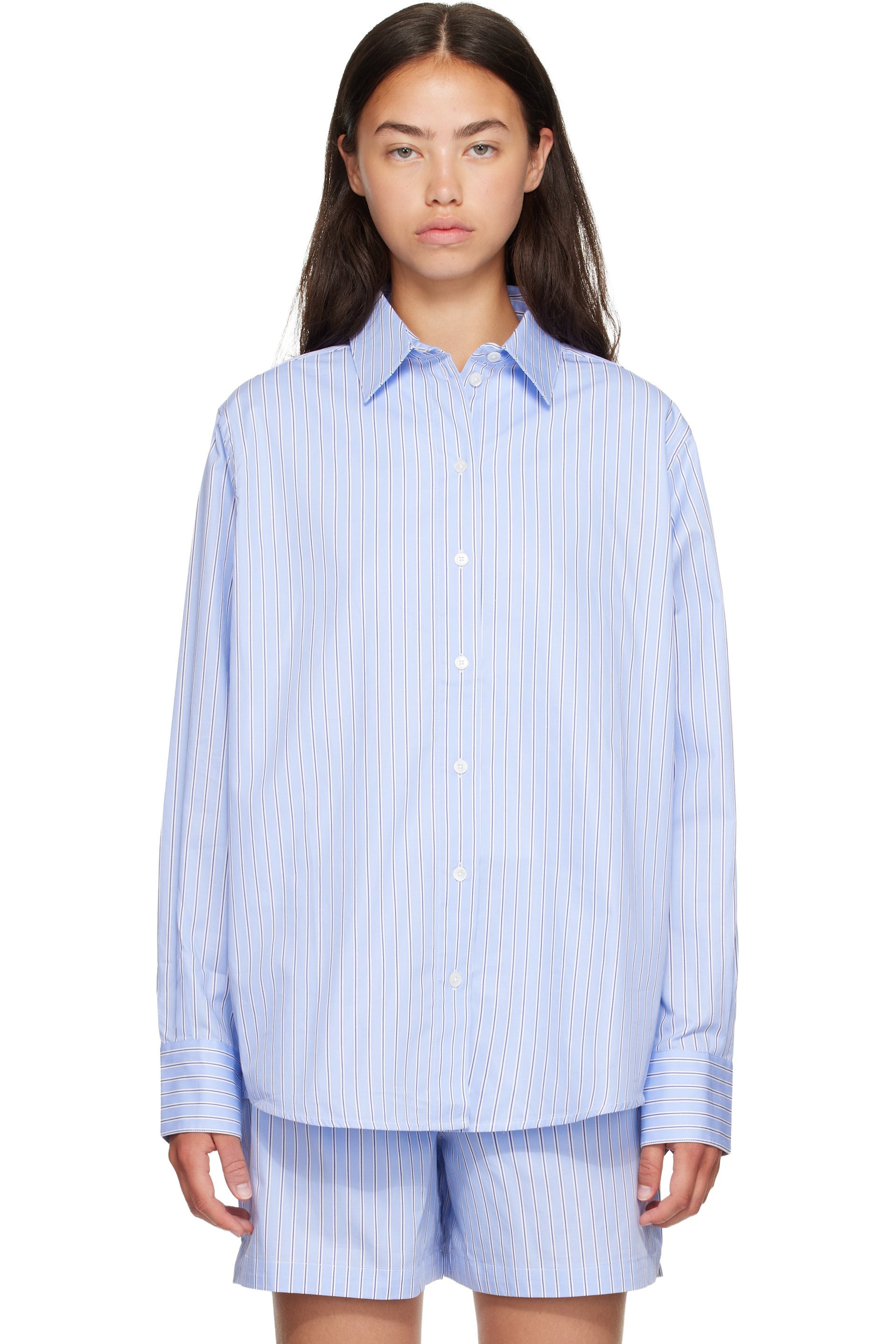 ANINE BING - Chemise Essie bleue
