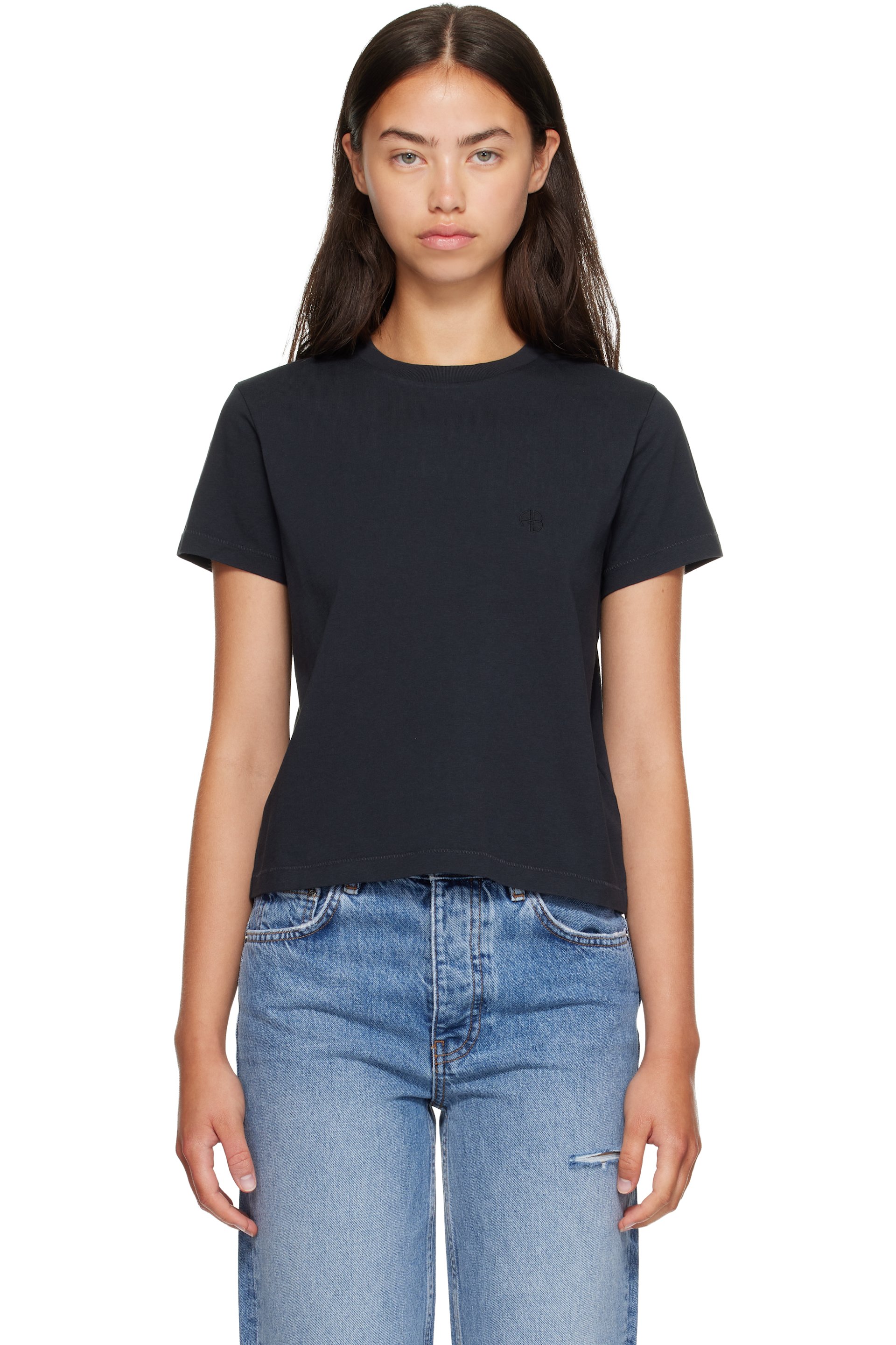 ANINE BING - Black Shelley T-shirt