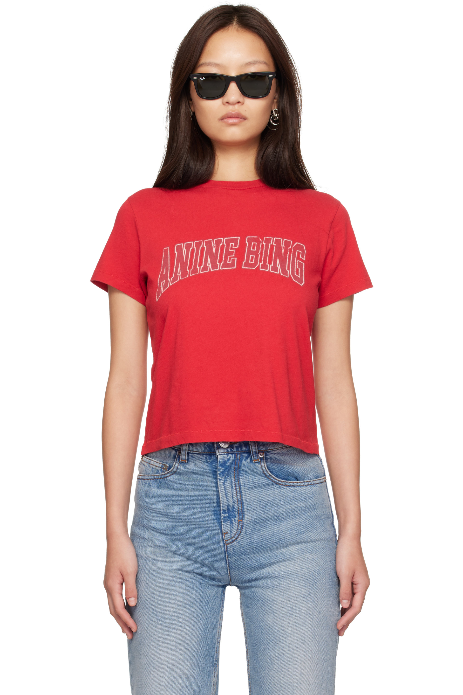 ANINE BING - Red Shelley T-shirt