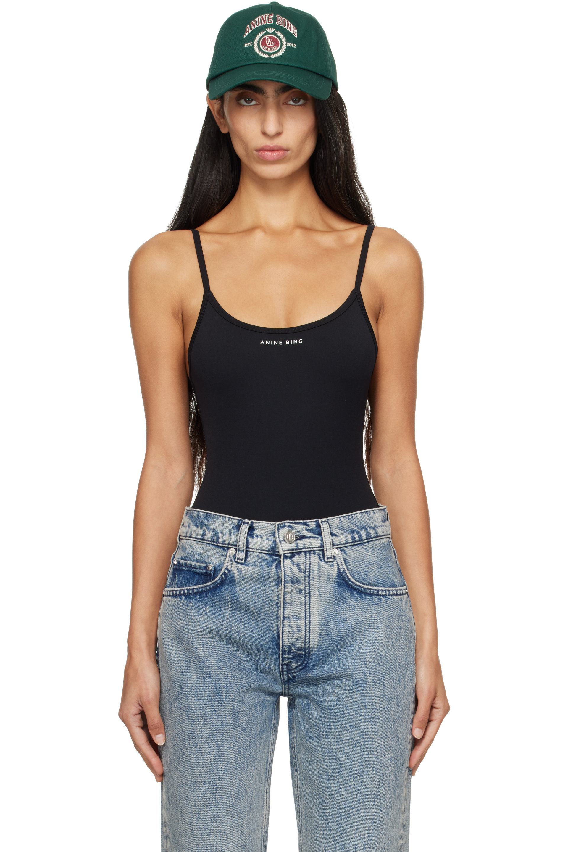 ANINE BING - Black Barbara Bodysuit