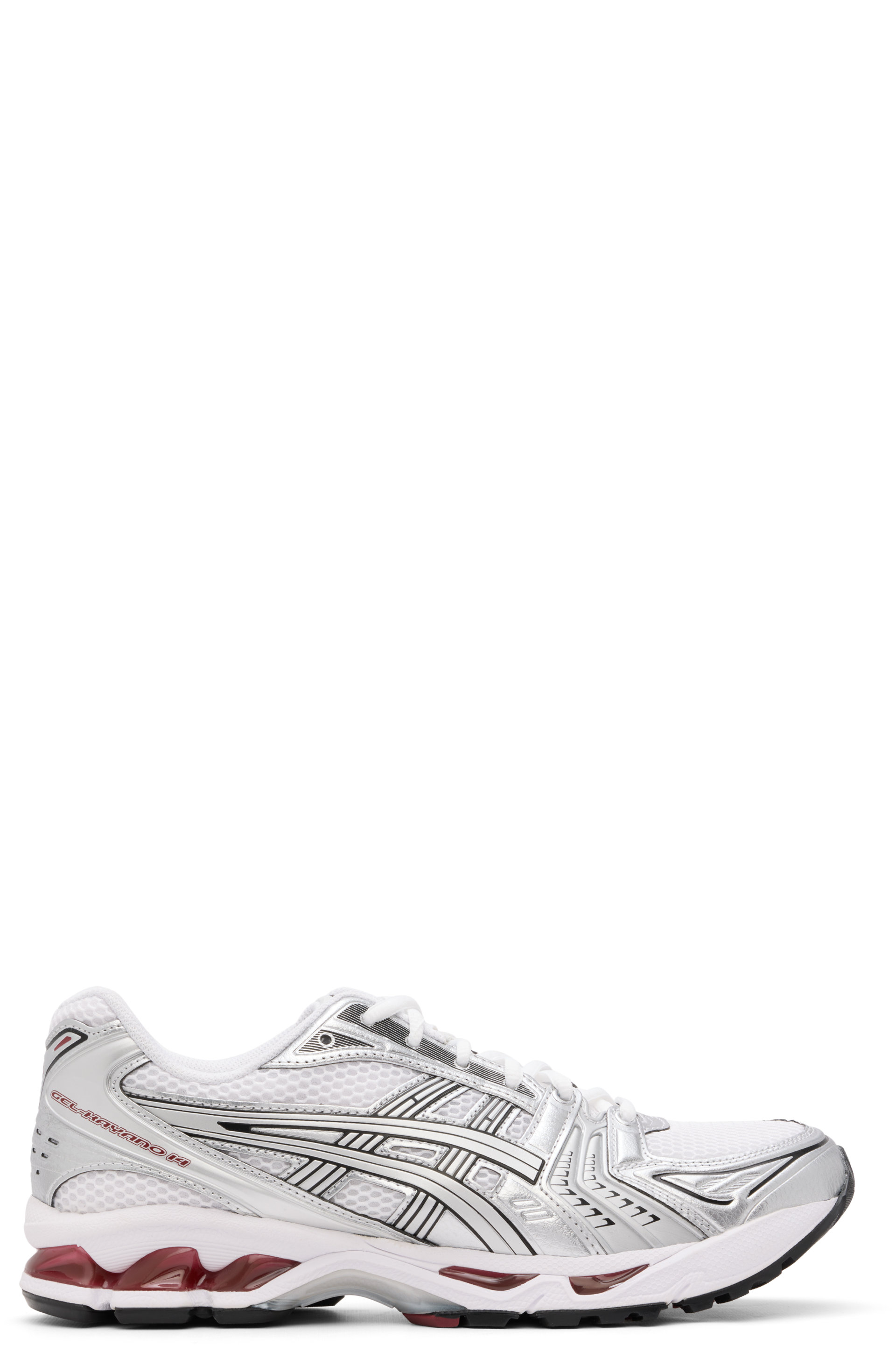 ASICS - White & Burgundy Gel-Kayano 14 Sneakers