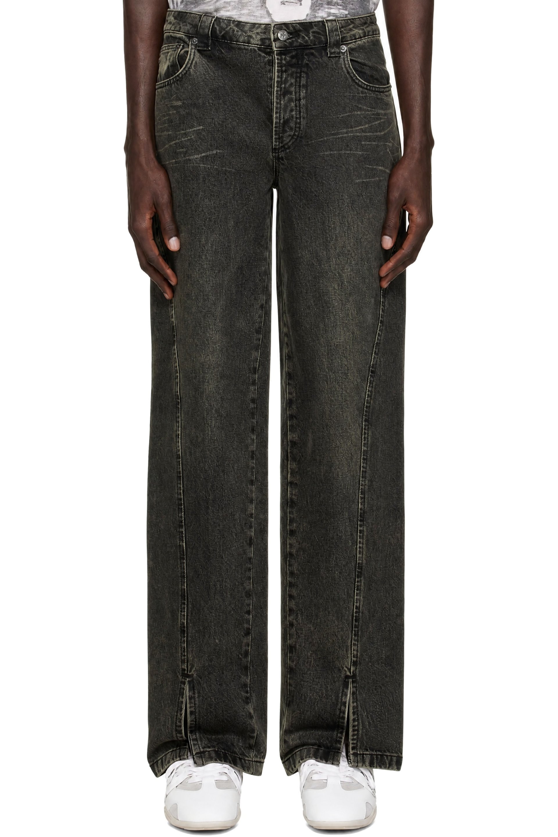 AVAVAV - Brown Straight Stonewash Jeans