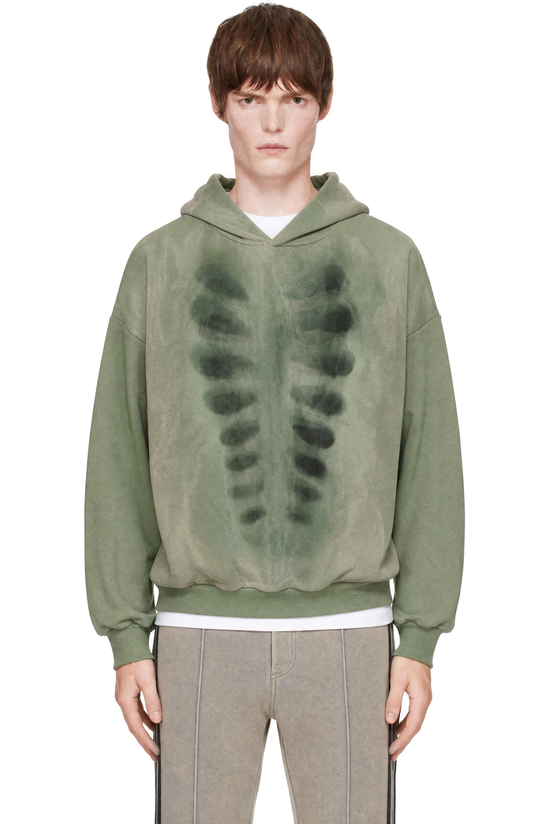 AVAVAV - Green X-Ray Organza Hoodie