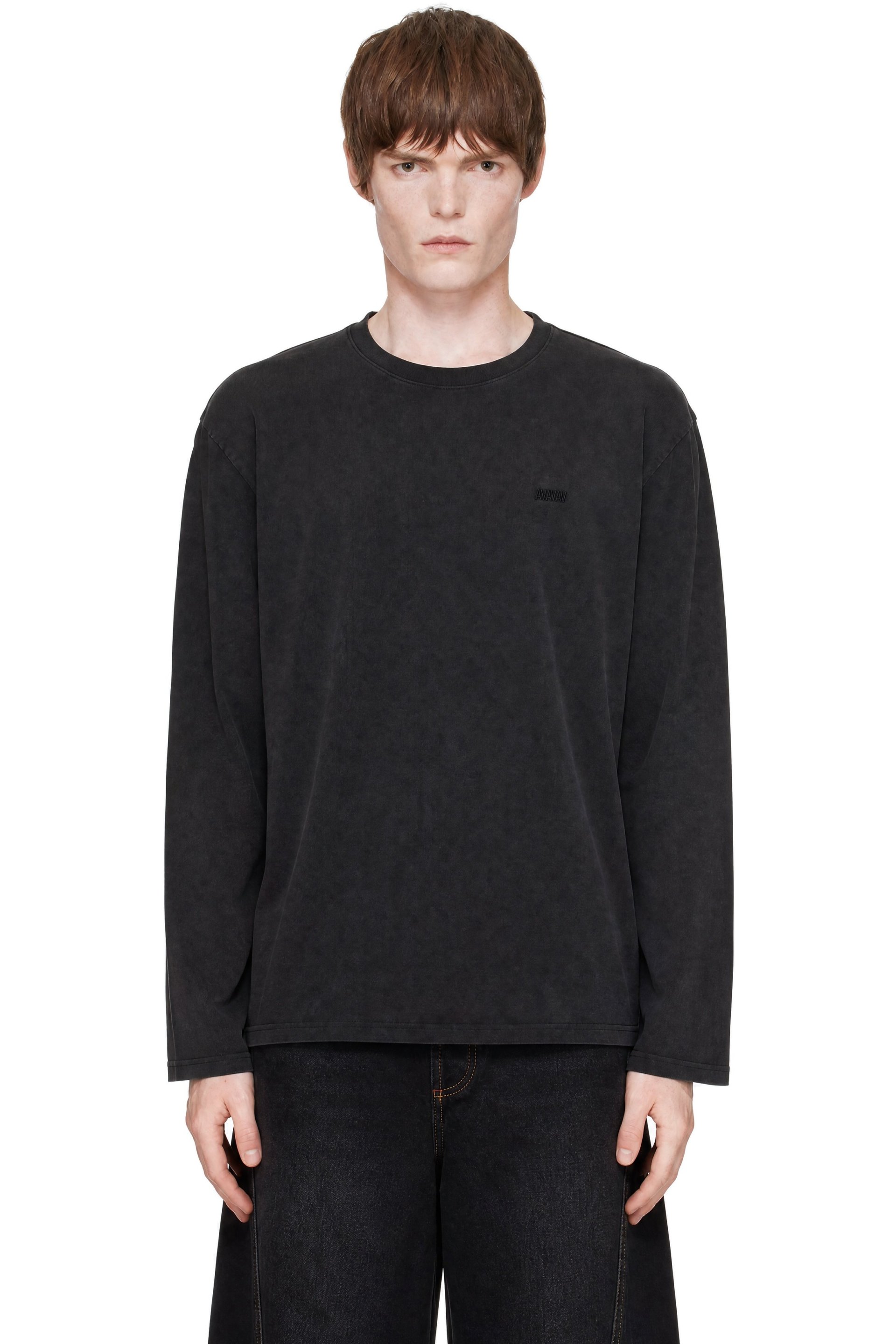 AVAVAV - Black 'Avavav' Logo Long Sleeve T-shirt