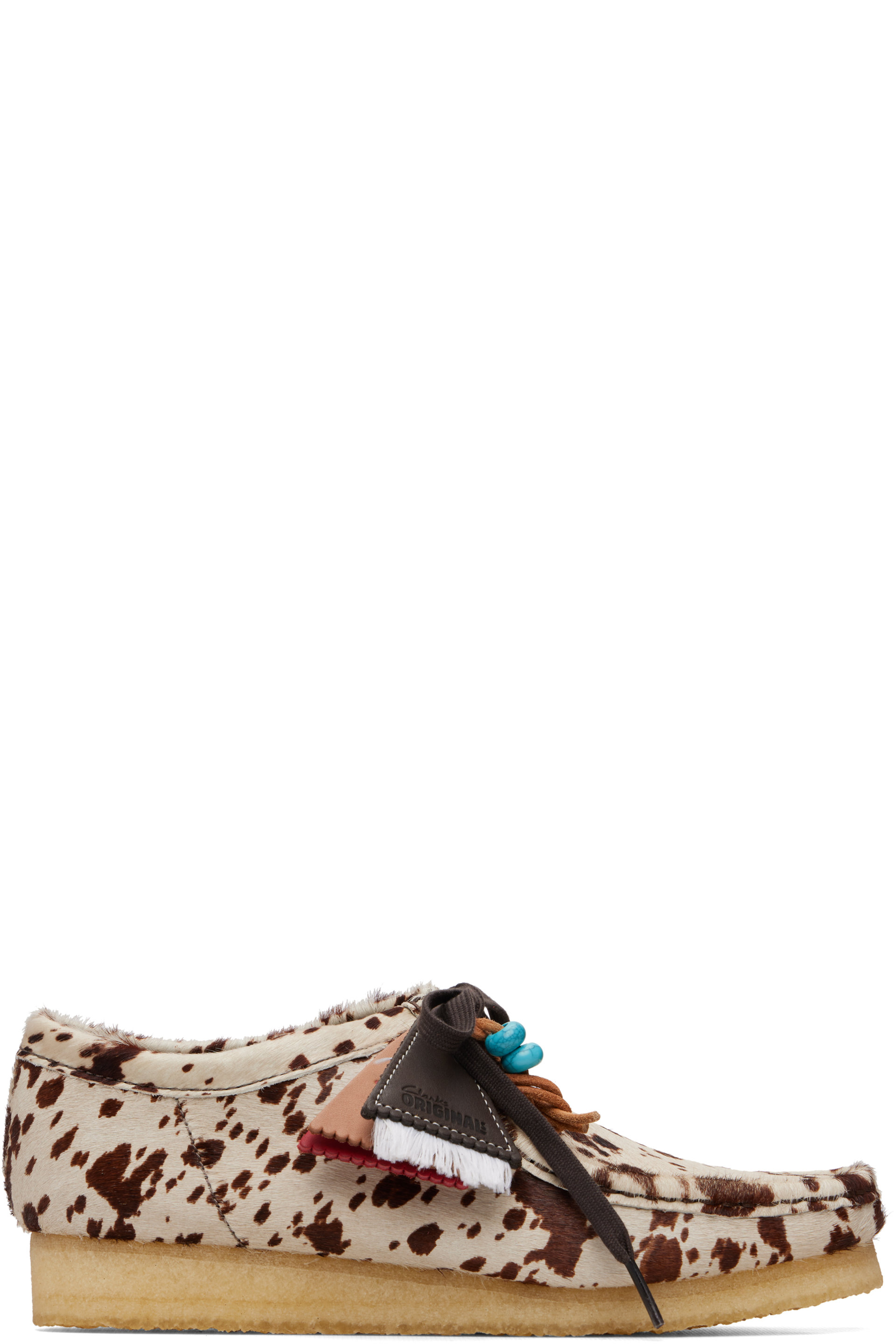 Clarks Originals - White & Brown Wallabee Derbys