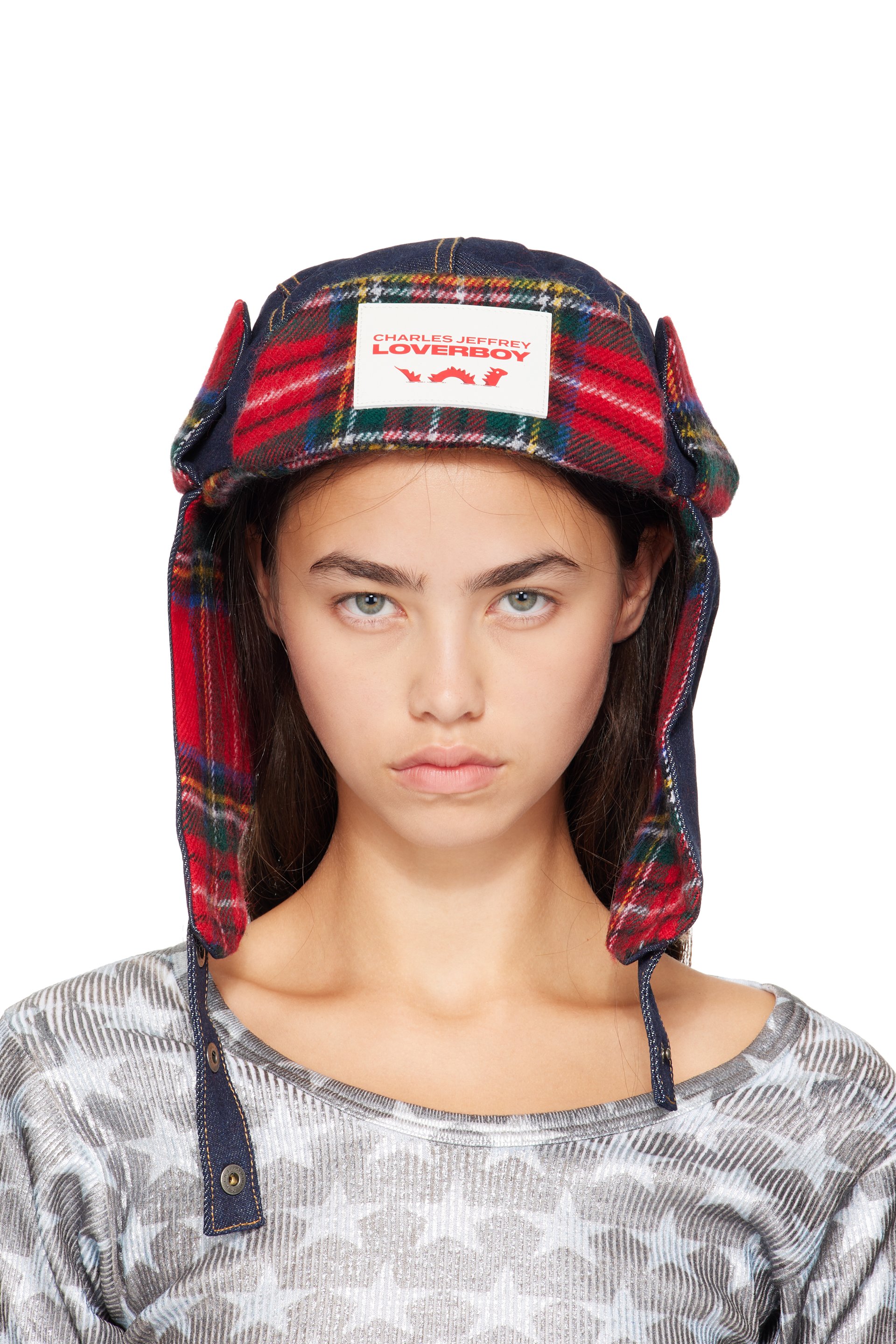 Charles Jeffrey LOVERBOY - Navy & Red Trapper Hat