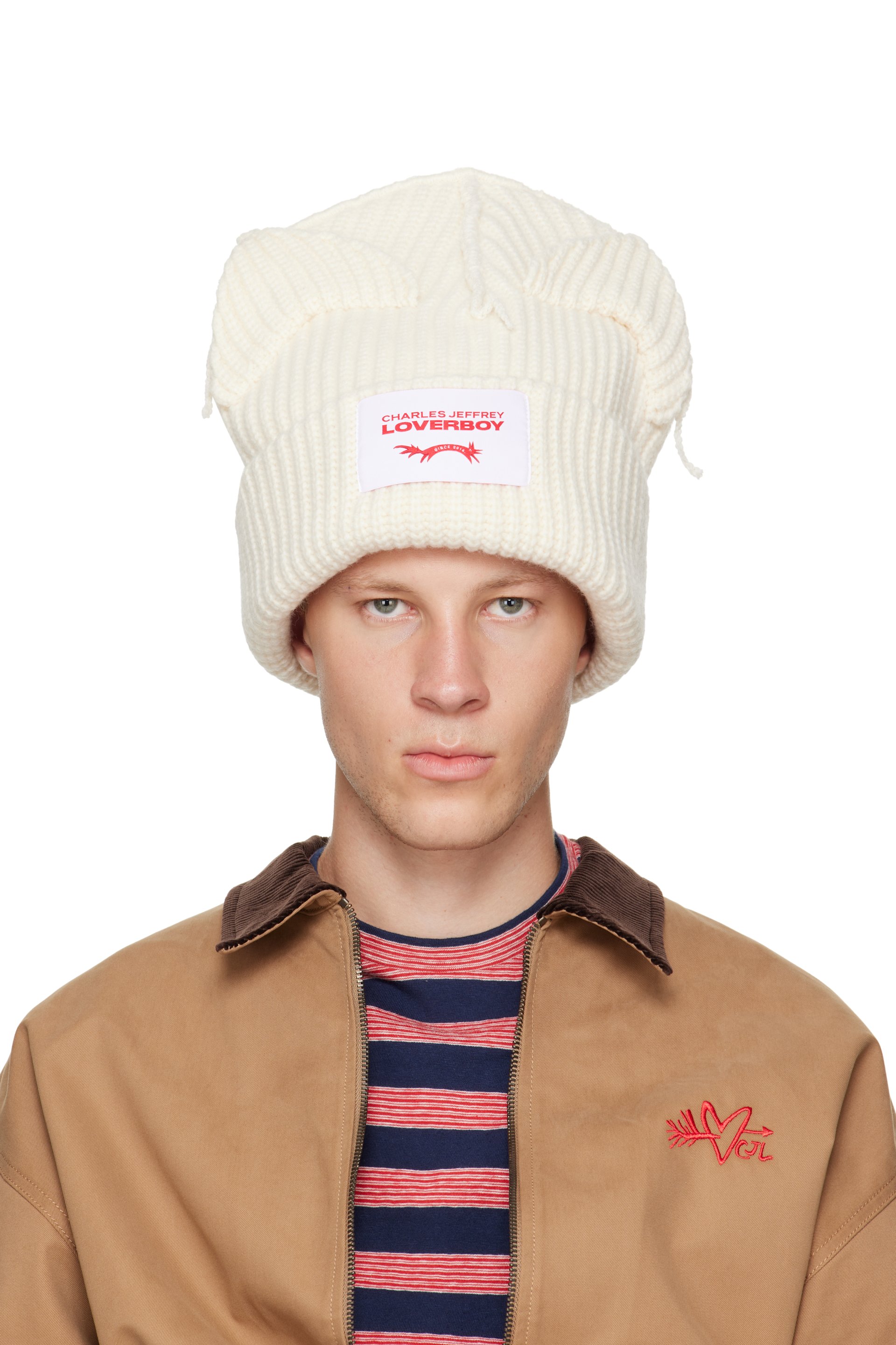Charles Jeffrey LOVERBOY - Off-White Supersized Chunky Ears Beanie