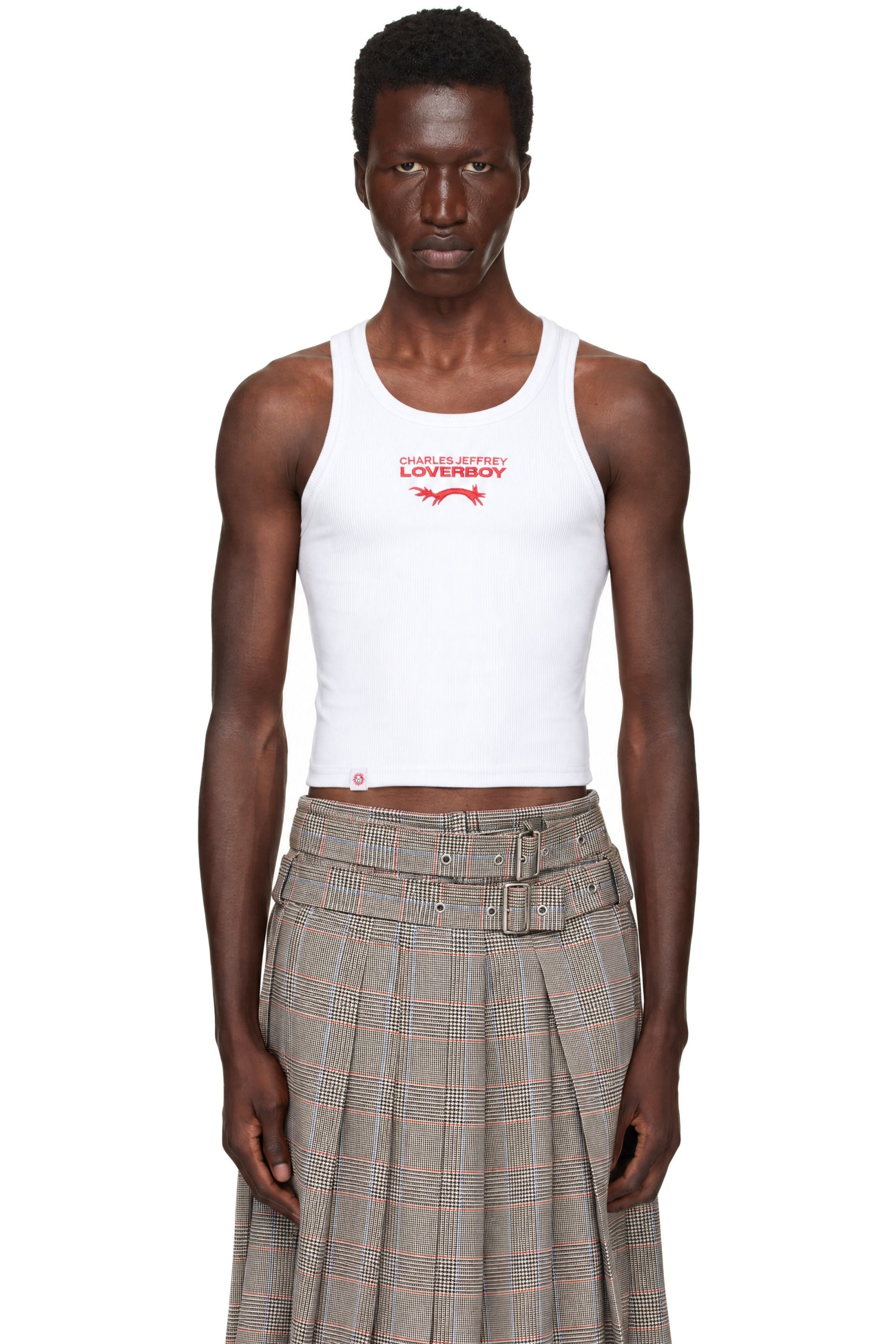 Charles Jeffrey LOVERBOY - White Logo Tank Top