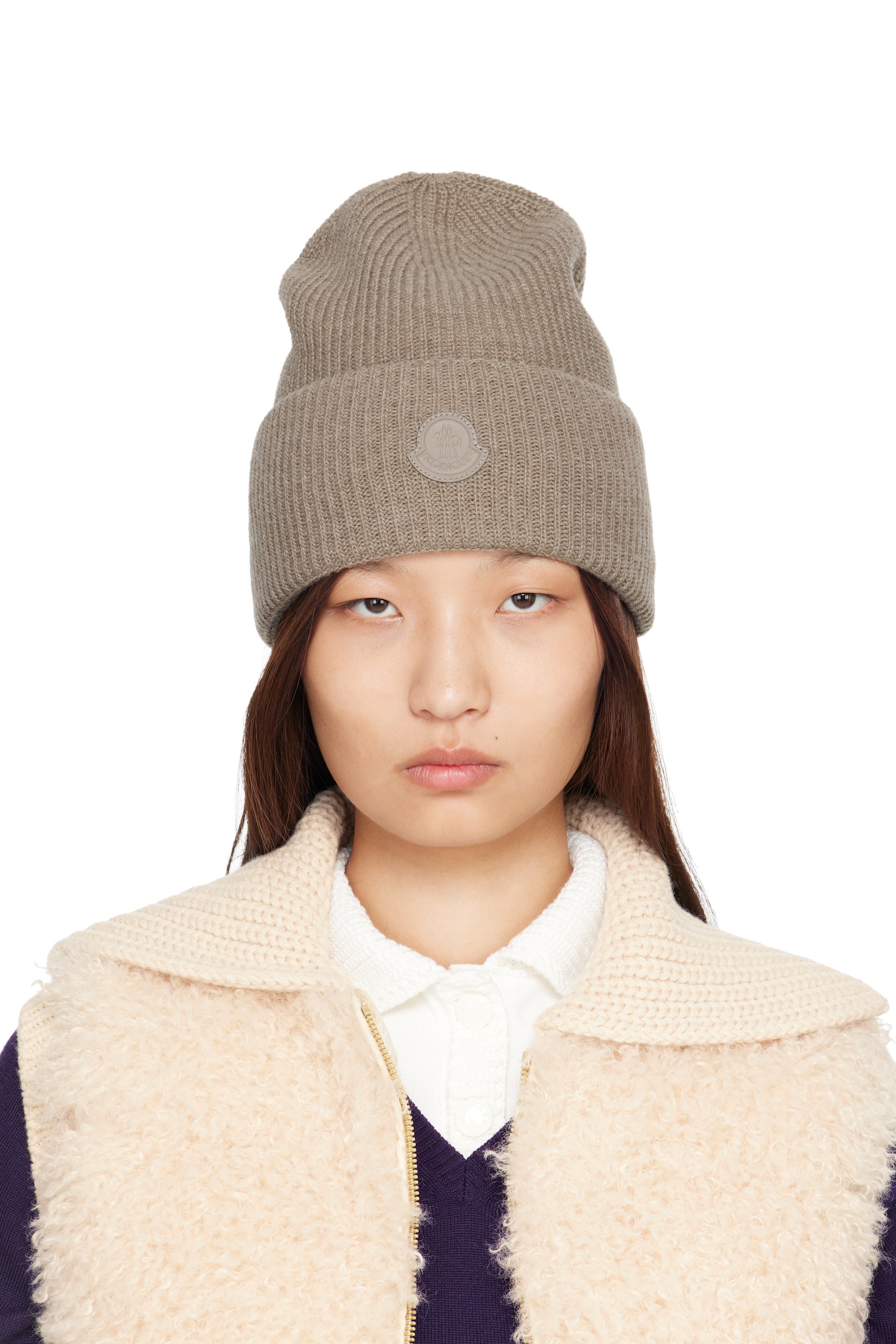 Moncler - Taupe Wool & Cashmere Blend Beanie