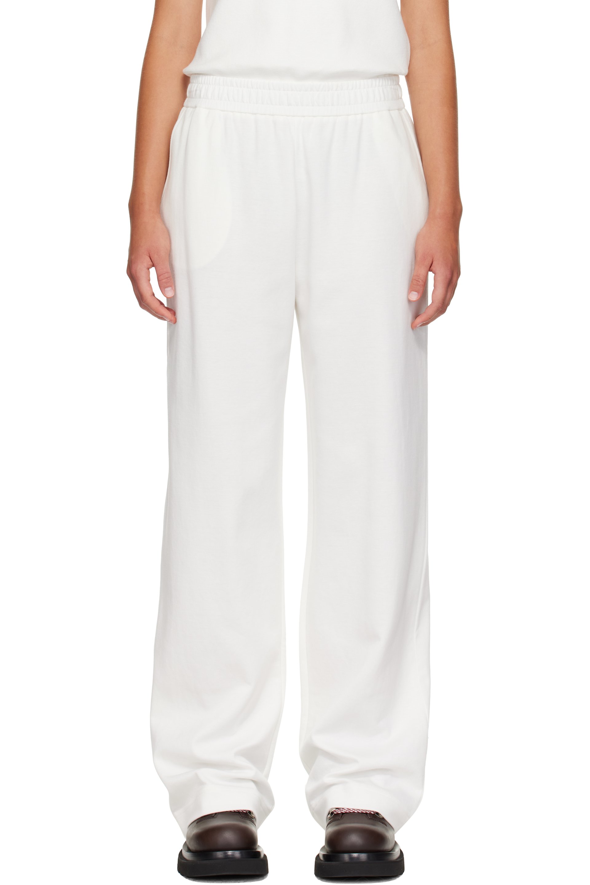 Moncler - White Logo Cotton Blend Sweatpants