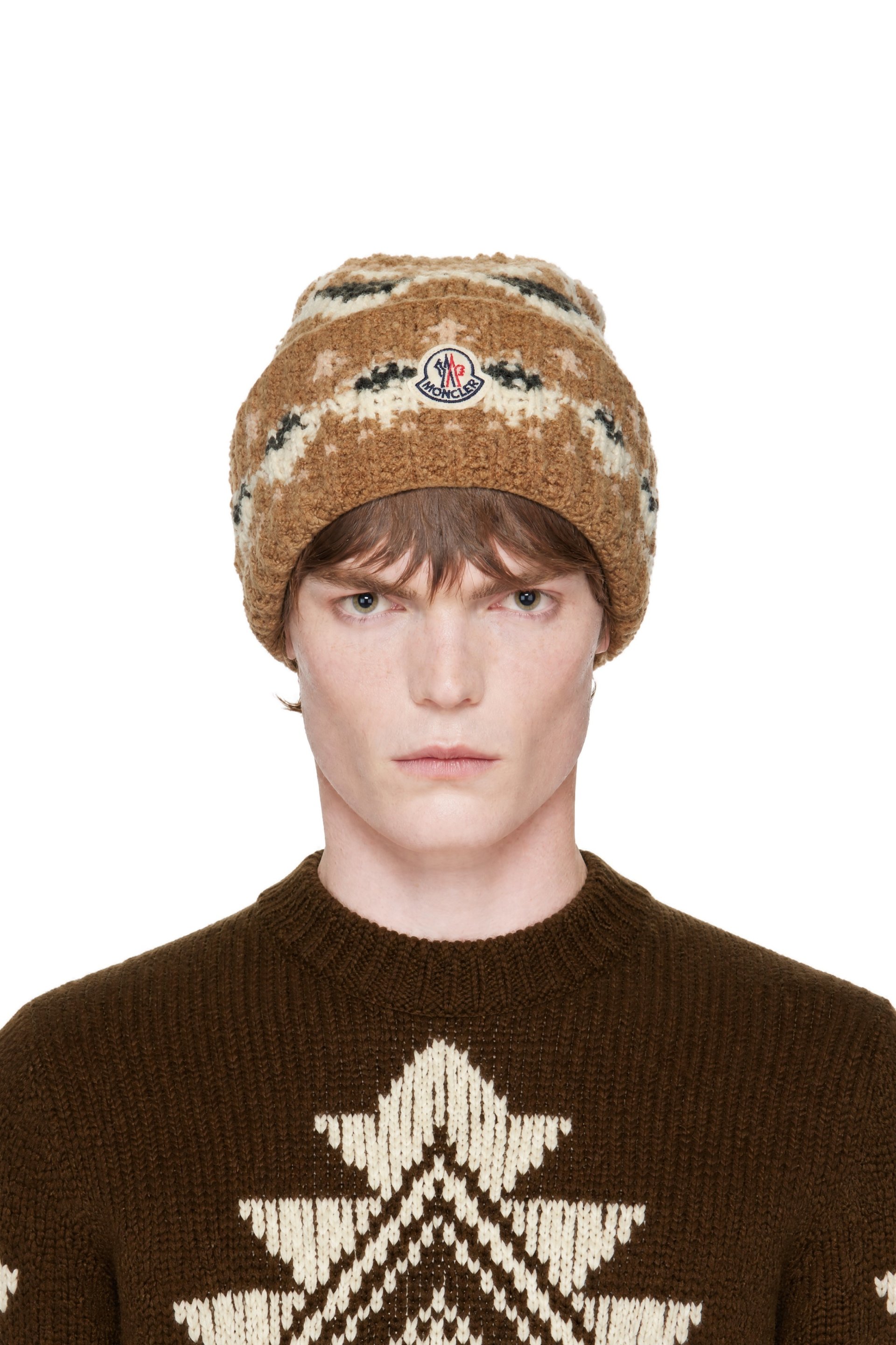 Moncler - Beige Knit Wool Beanie