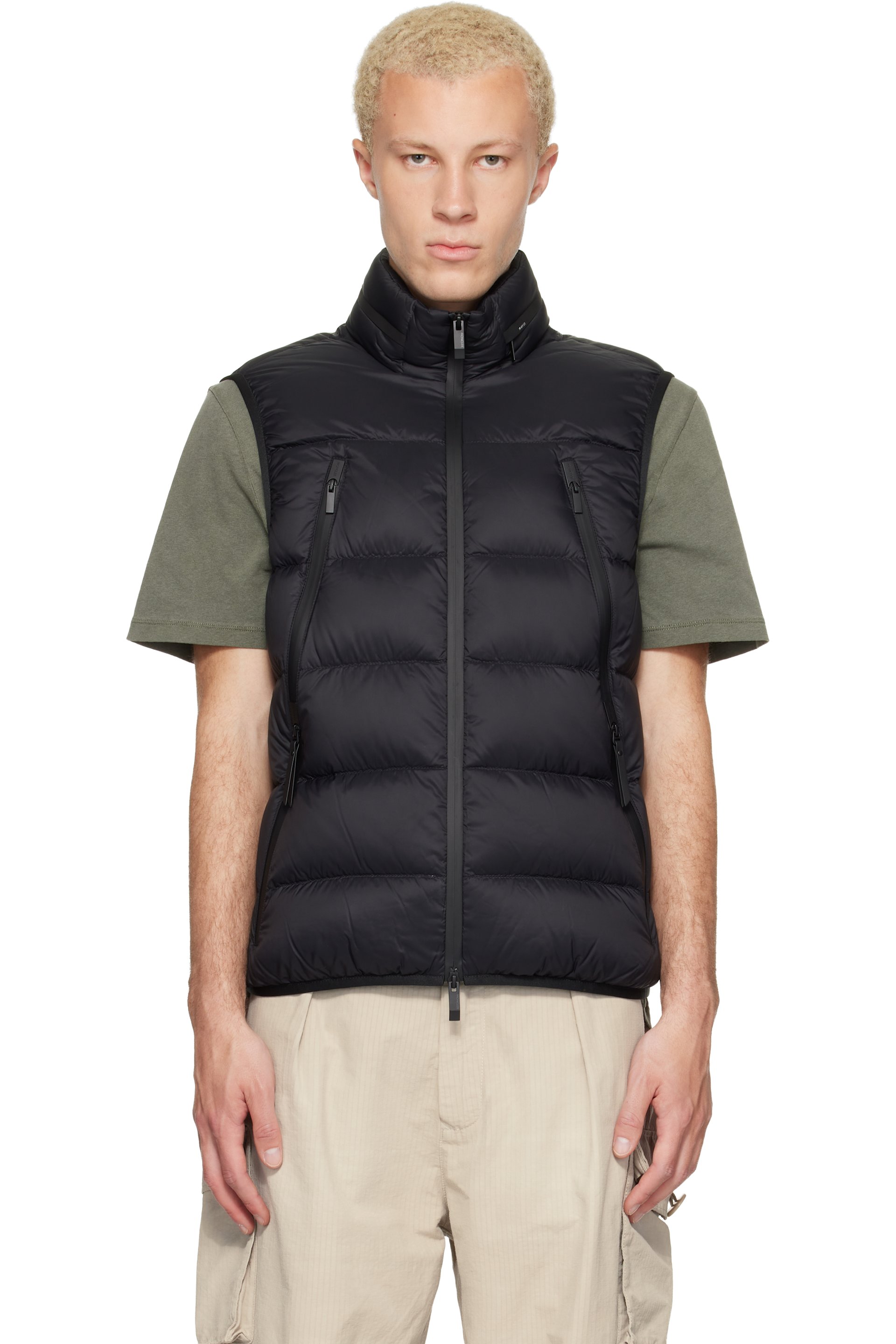 Moncler - Veste Reticone noire rembourrée en duvet
