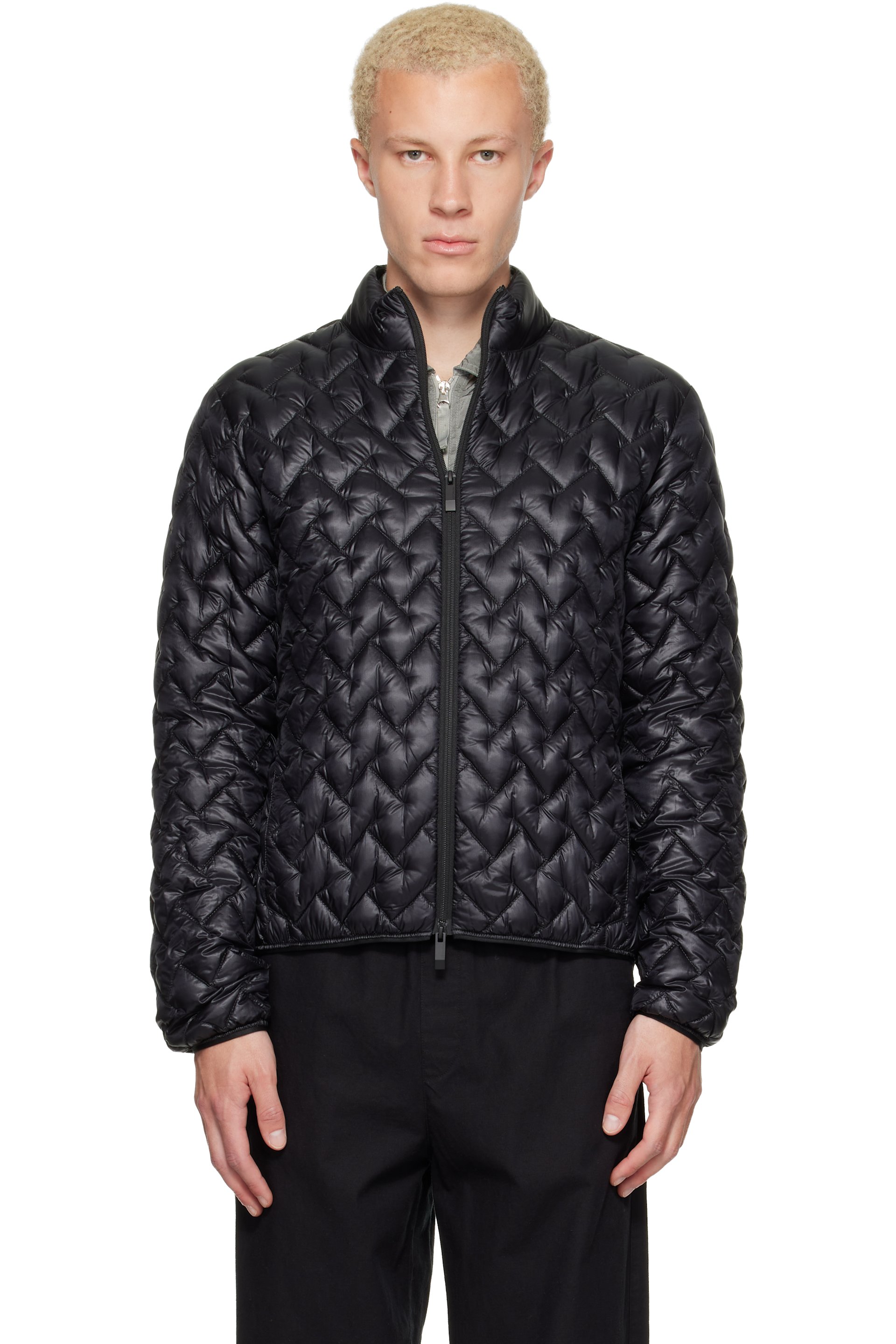 Moncler - Blouson Gamma noir rembourré en duvet