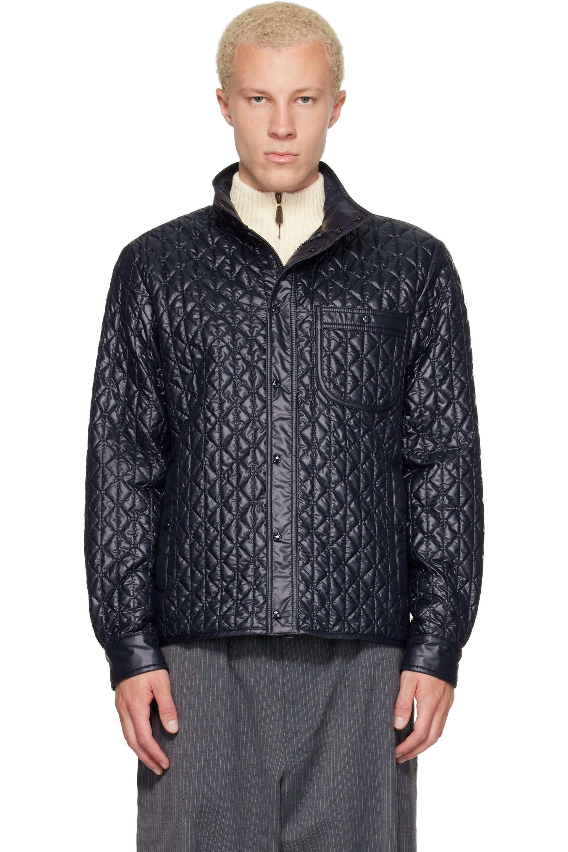 Moncler - Blouson Cleorine bleu marine