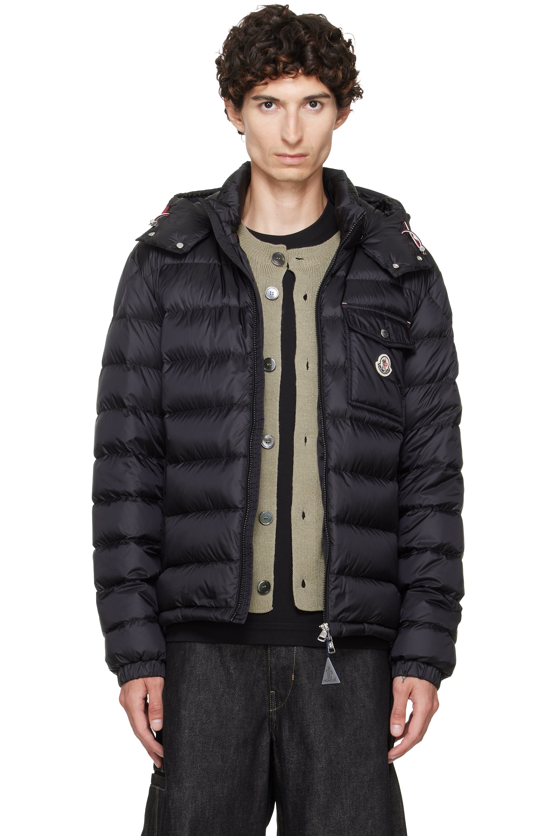 Moncler - Black Verith Hooded Short Down Jacket