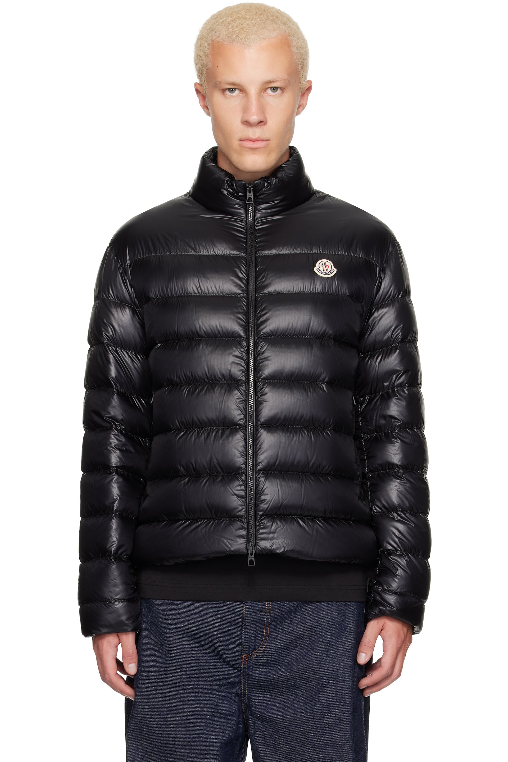 Moncler - Blouson court pliable Sergesta noir rembourré en duvet