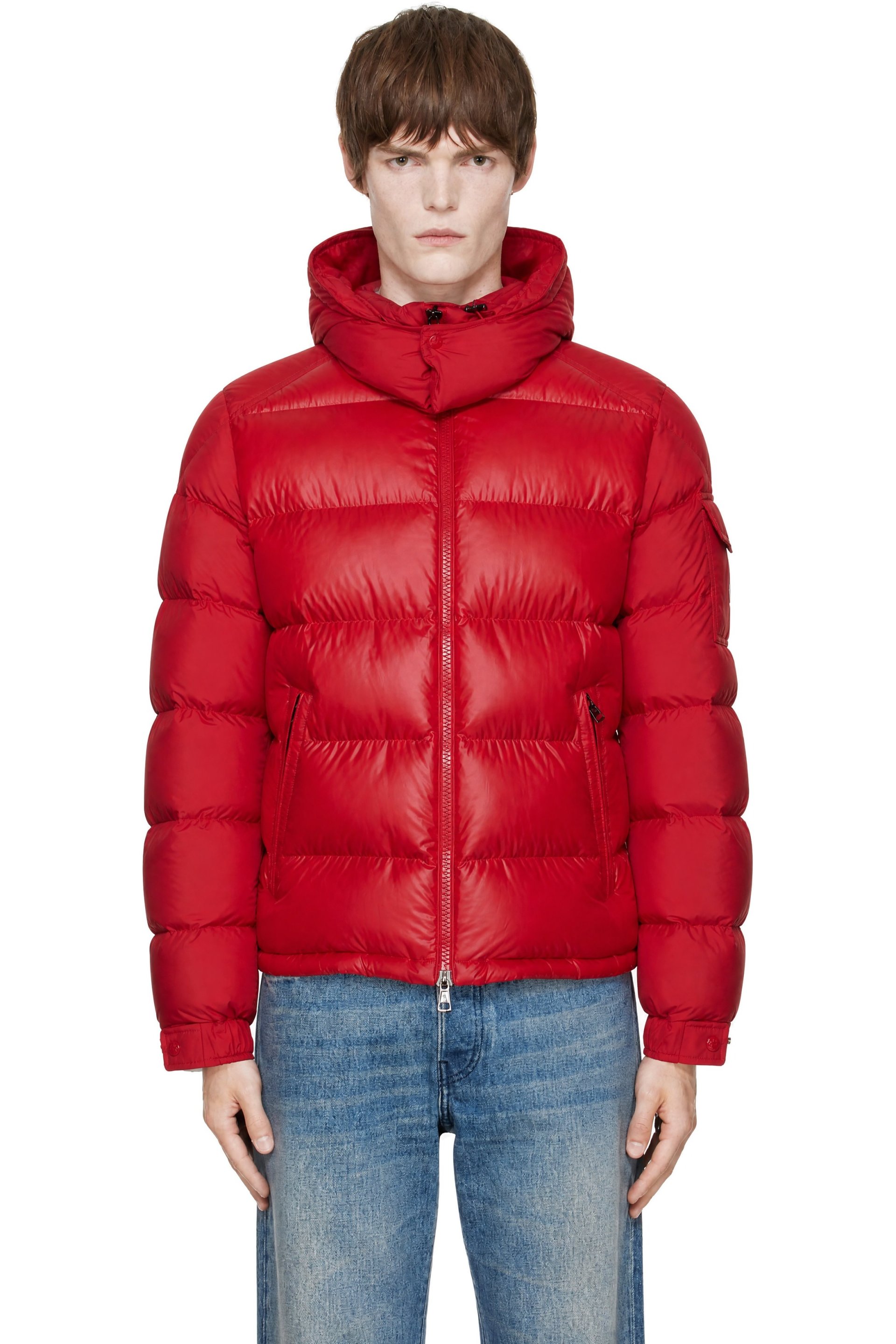 Moncler - Red Maya Hooded Short Down Jacket