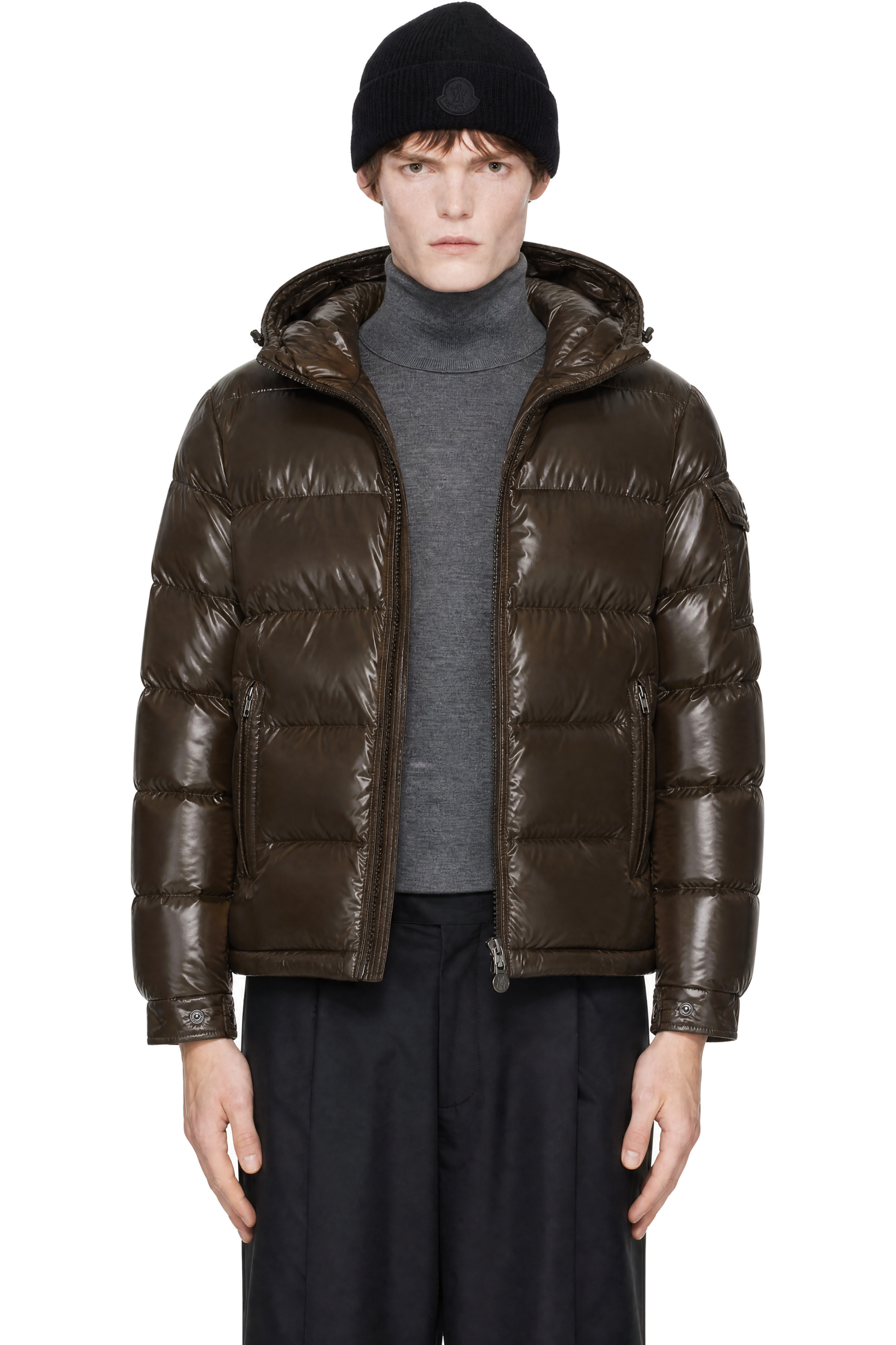 Moncler - Brown Maya Hooded Short Down Jacket