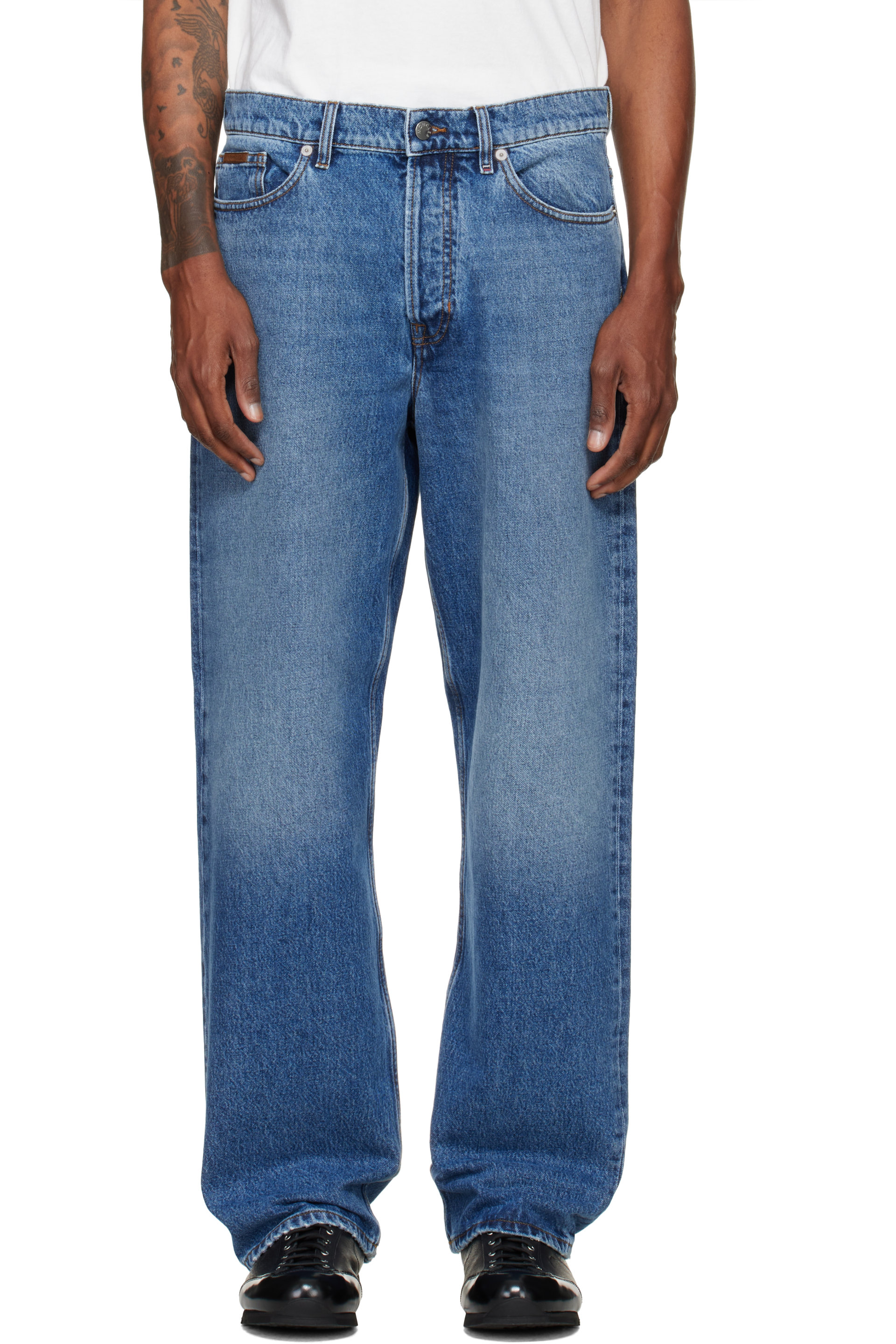 Moncler - Blue Straight Leg Denim Jeans