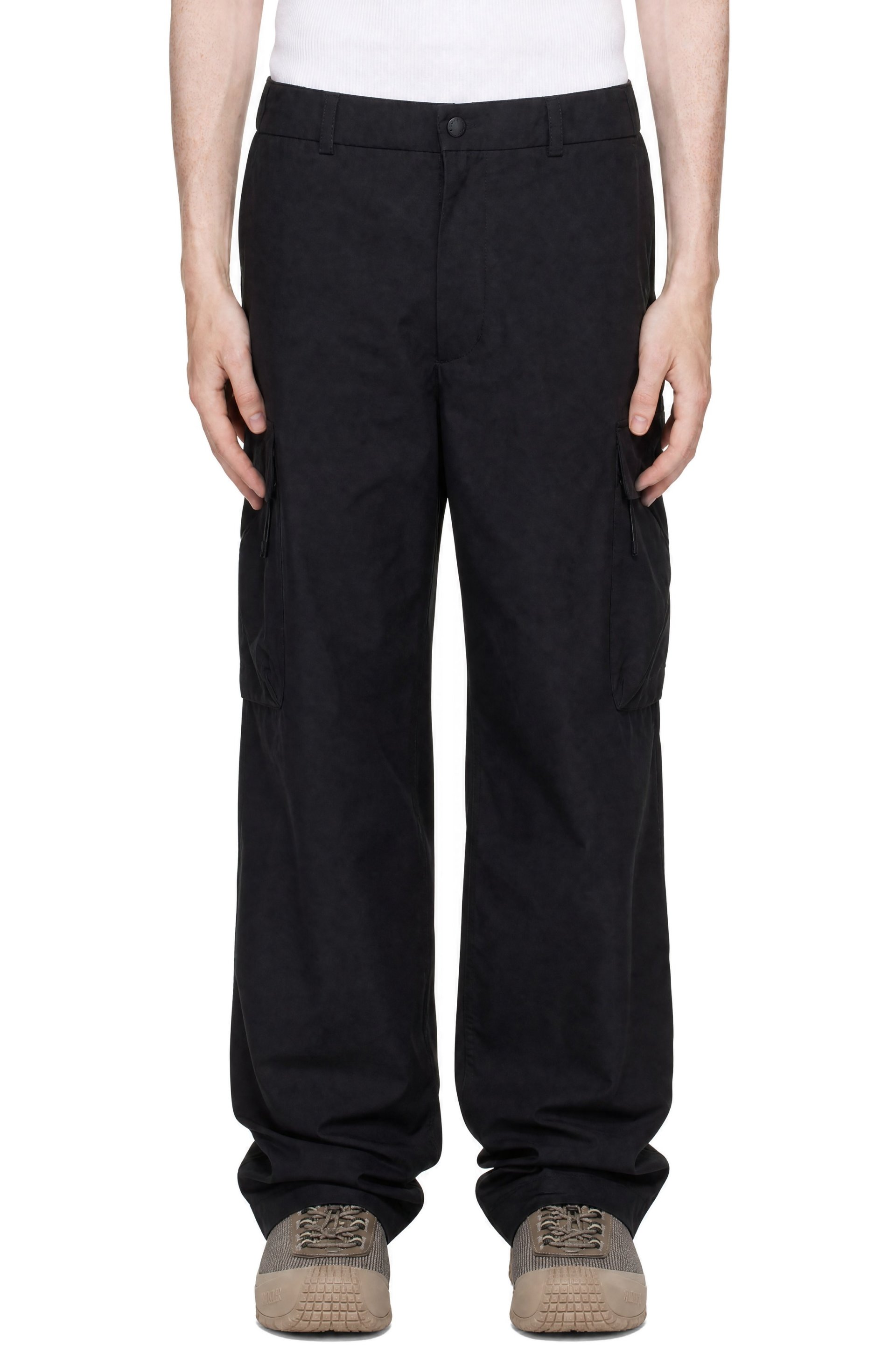 Moncler - Black Logo Zip Cargo Pants
