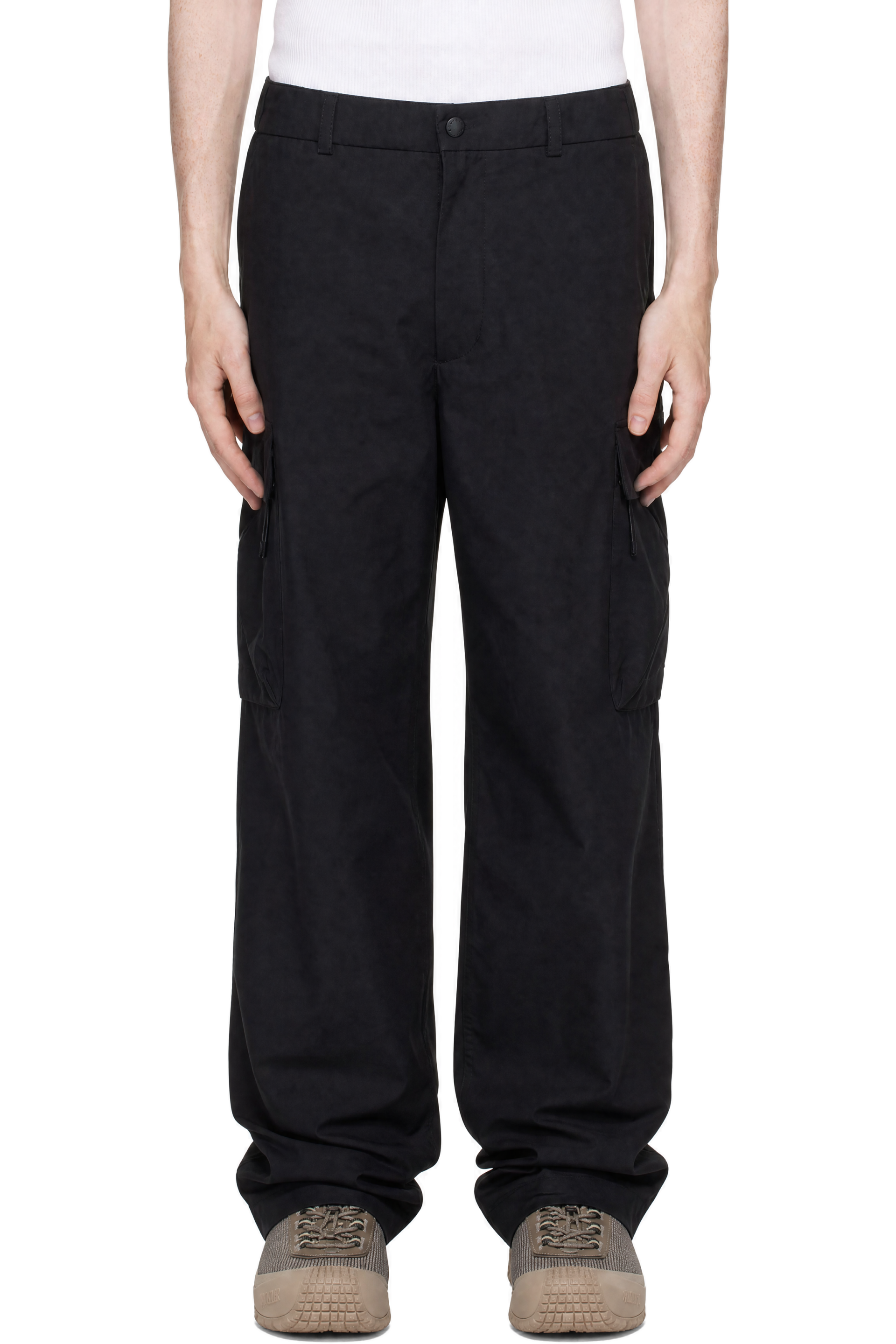 Moncler - Black Logo Zip Cargo Pants