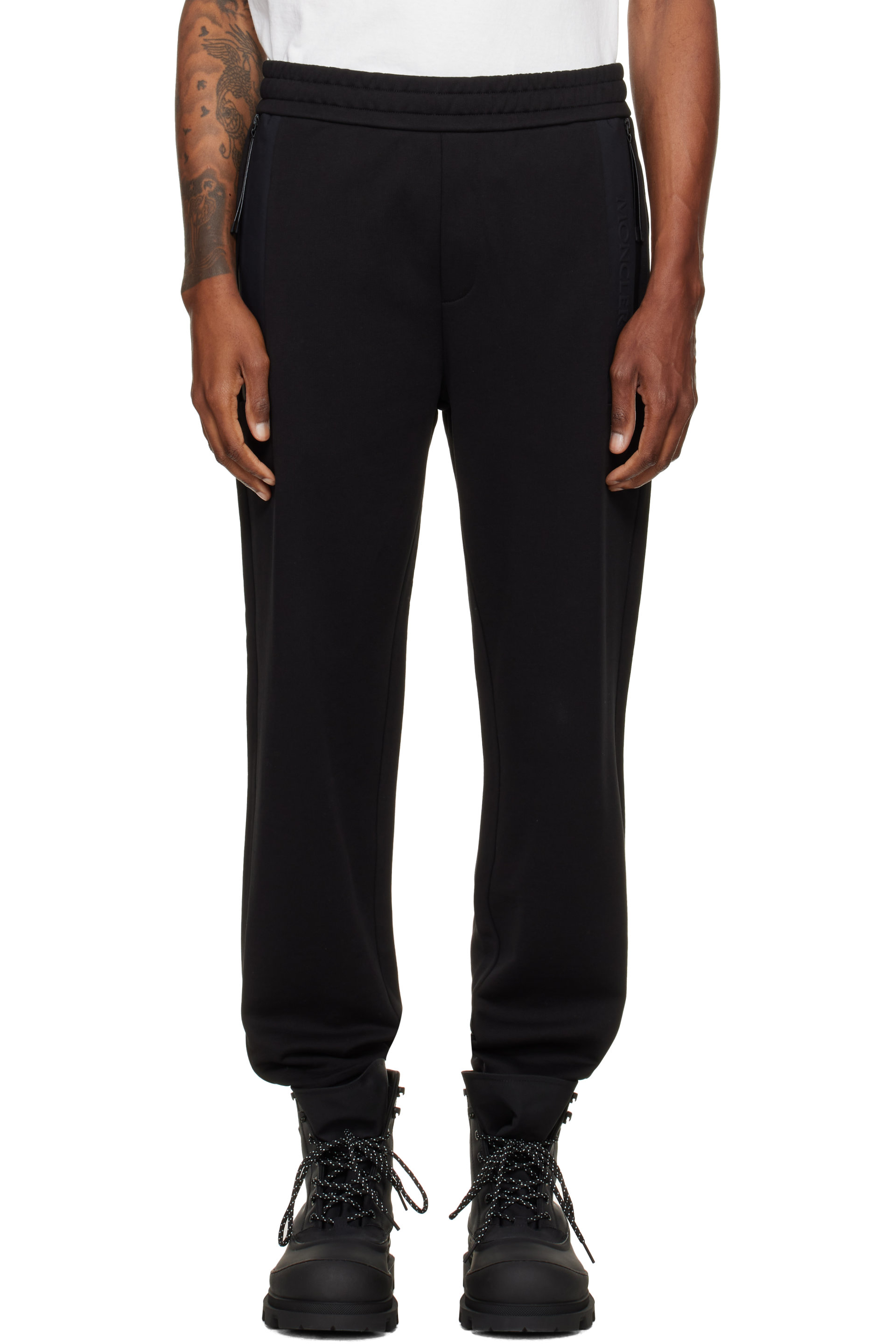 Moncler - Black Cotton Terry Sweatpants