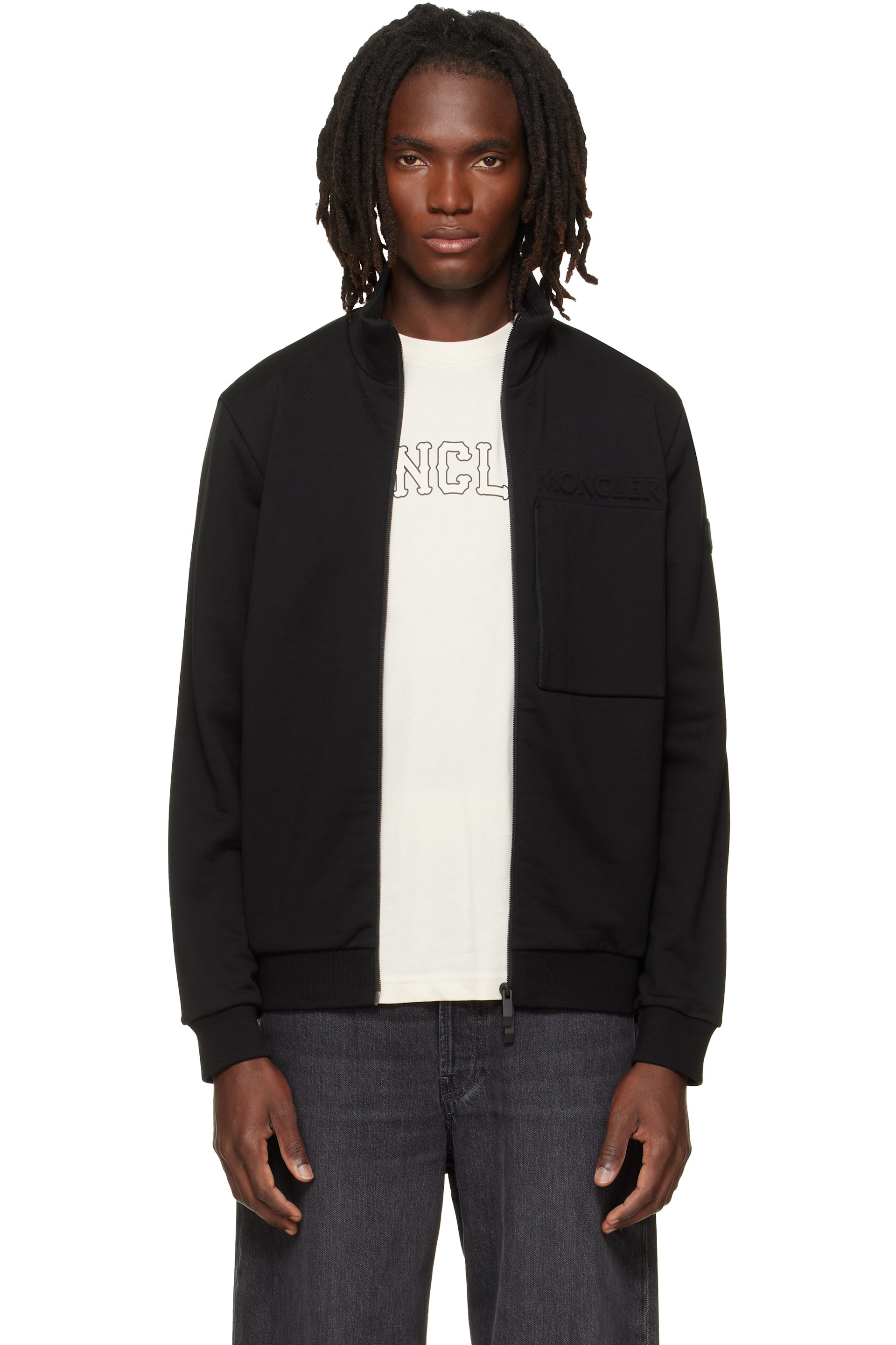 Moncler - Black Zip Up Sweatshirt