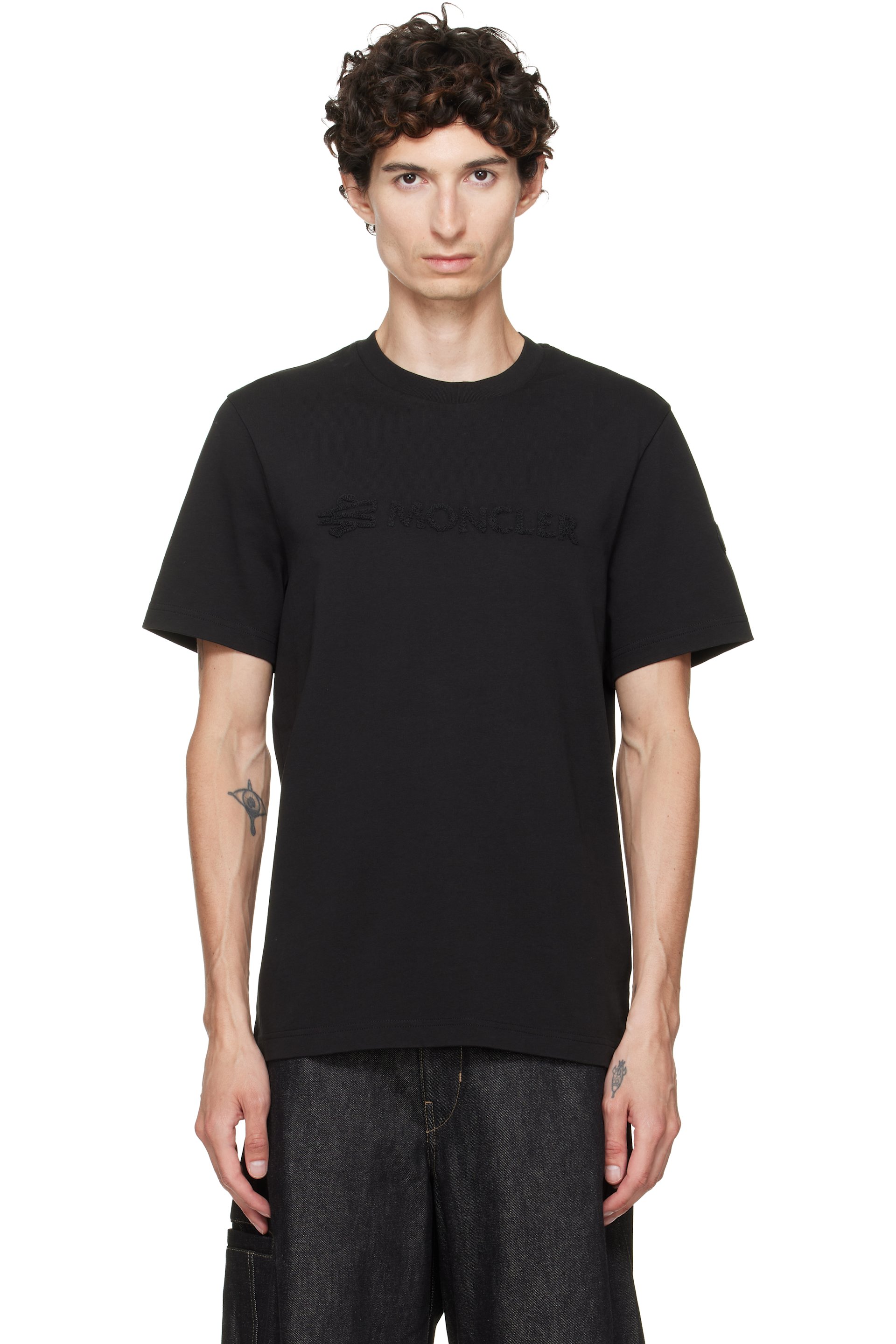 Moncler - Black Logo Cotton T-shirt