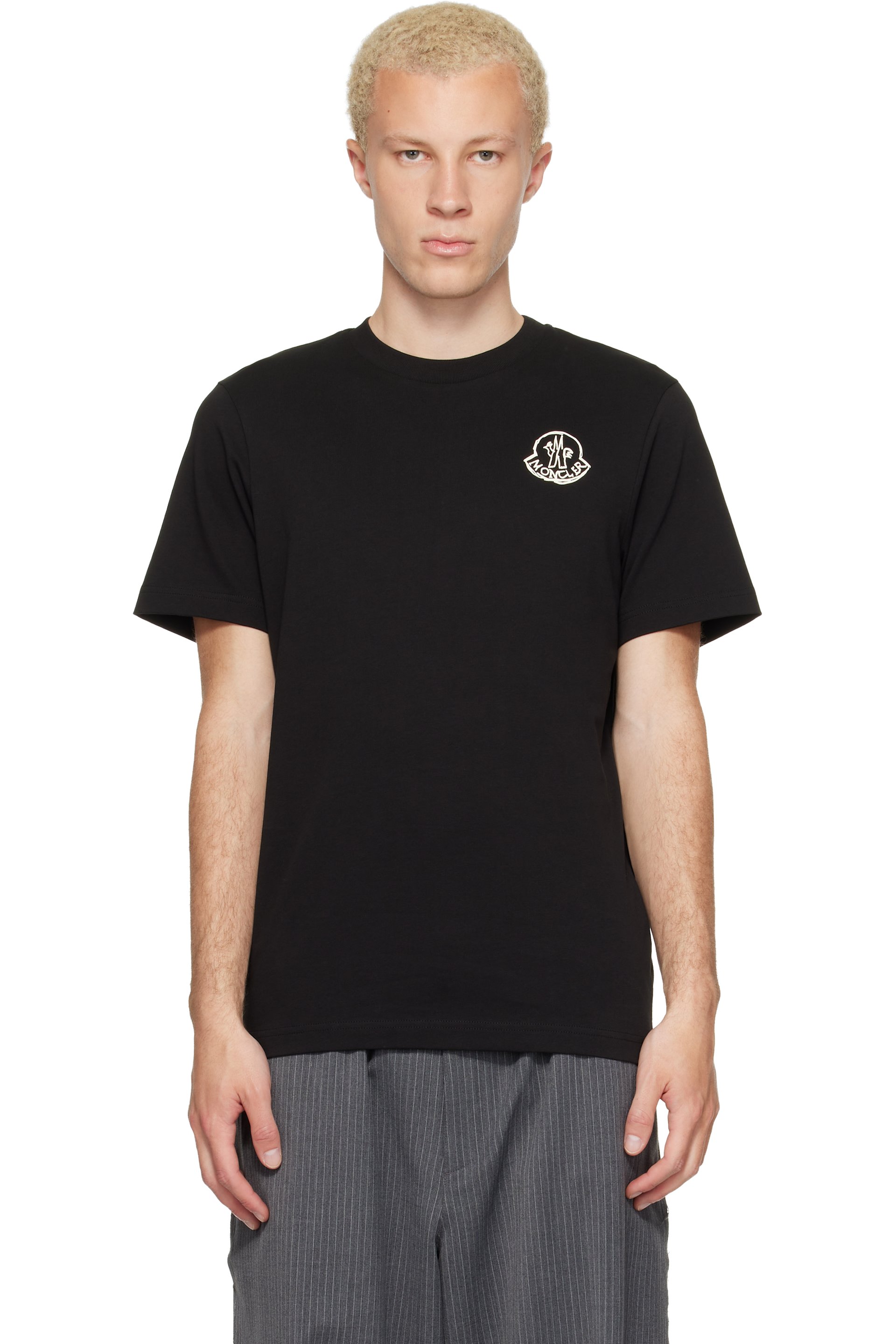 Moncler - T-shirt à manches courtes noir