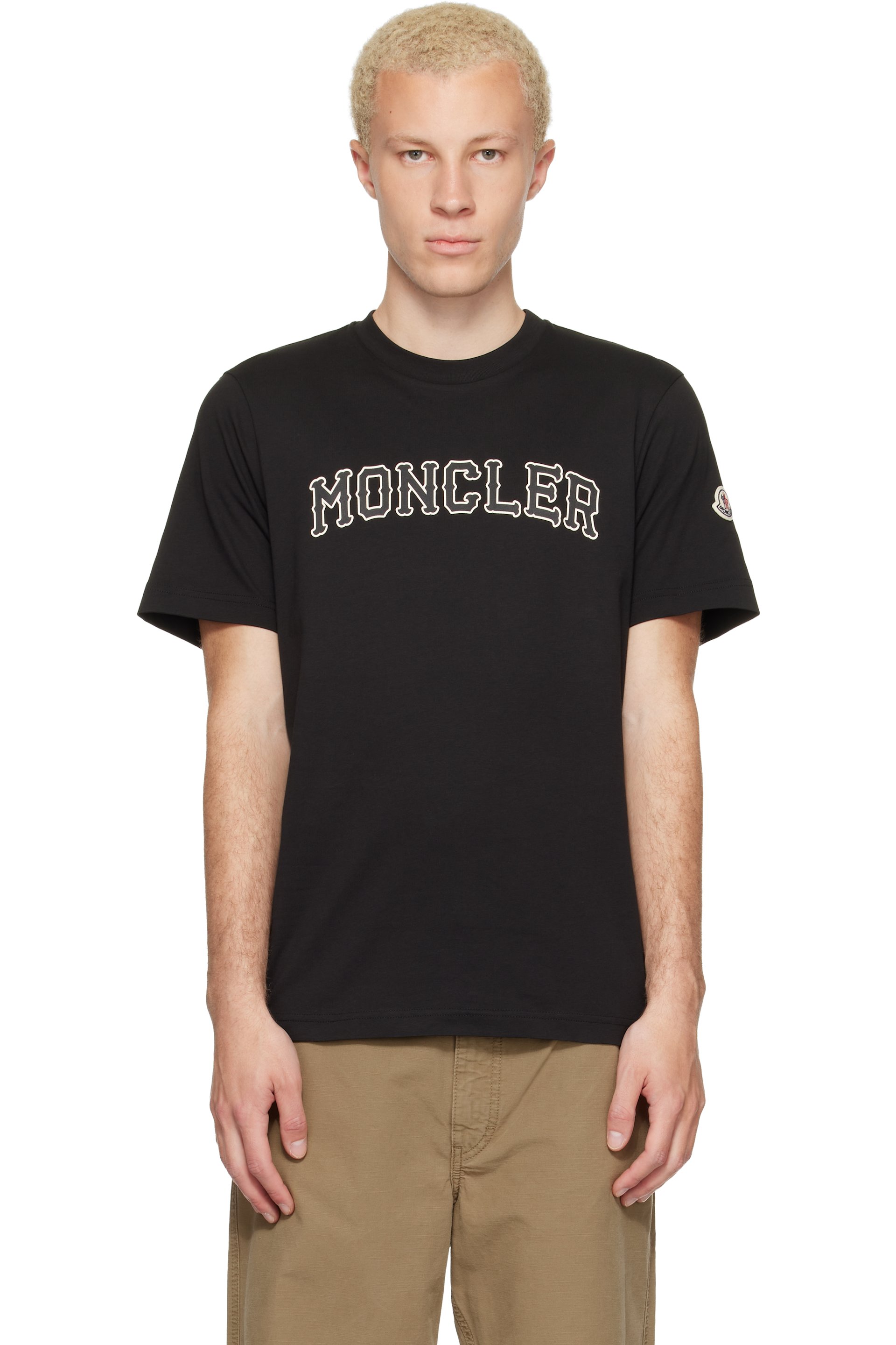 Moncler - T-shirt à manches courtes noir