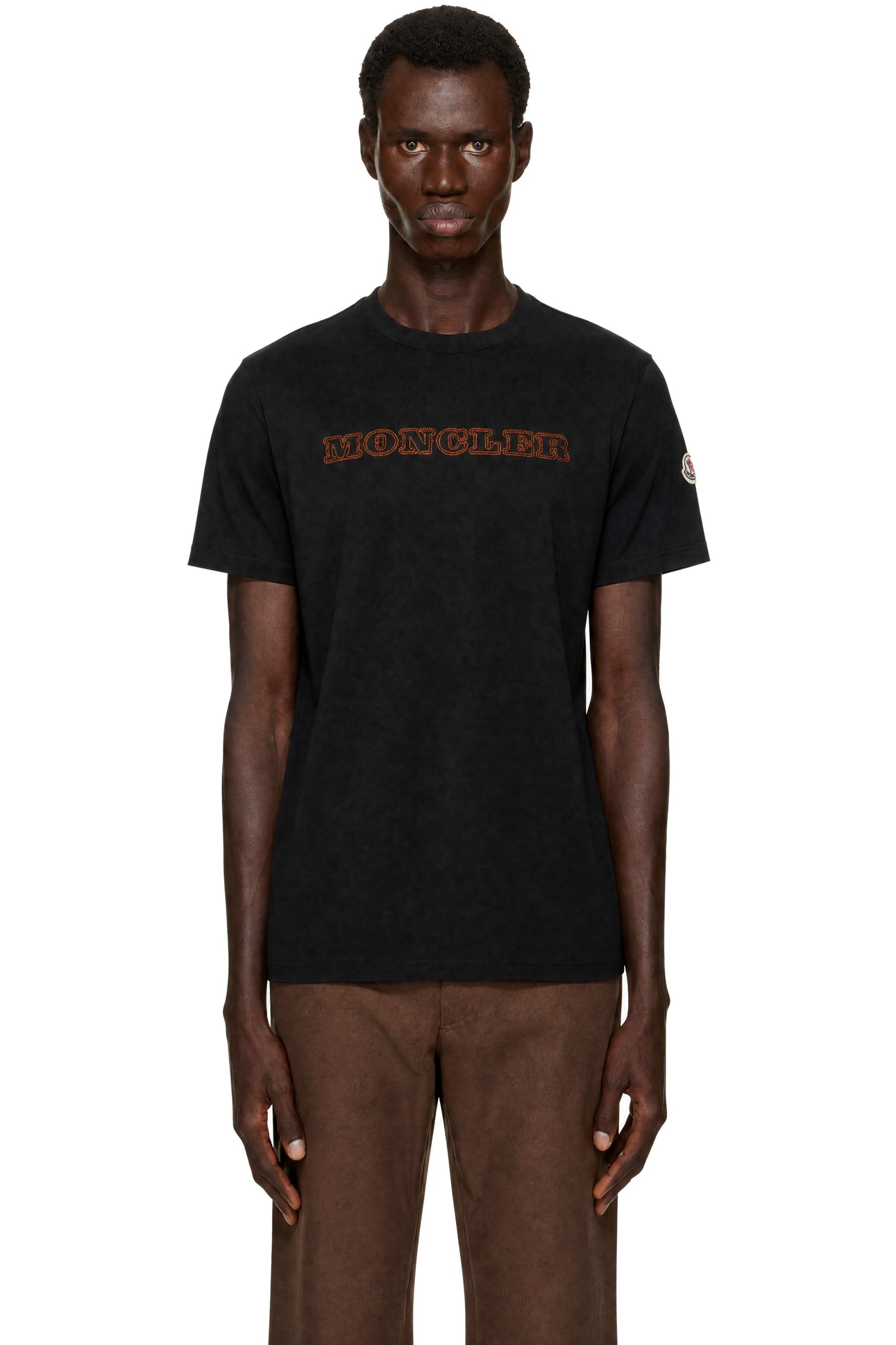 Moncler - Black Logo Cotton Jersey T-shirt